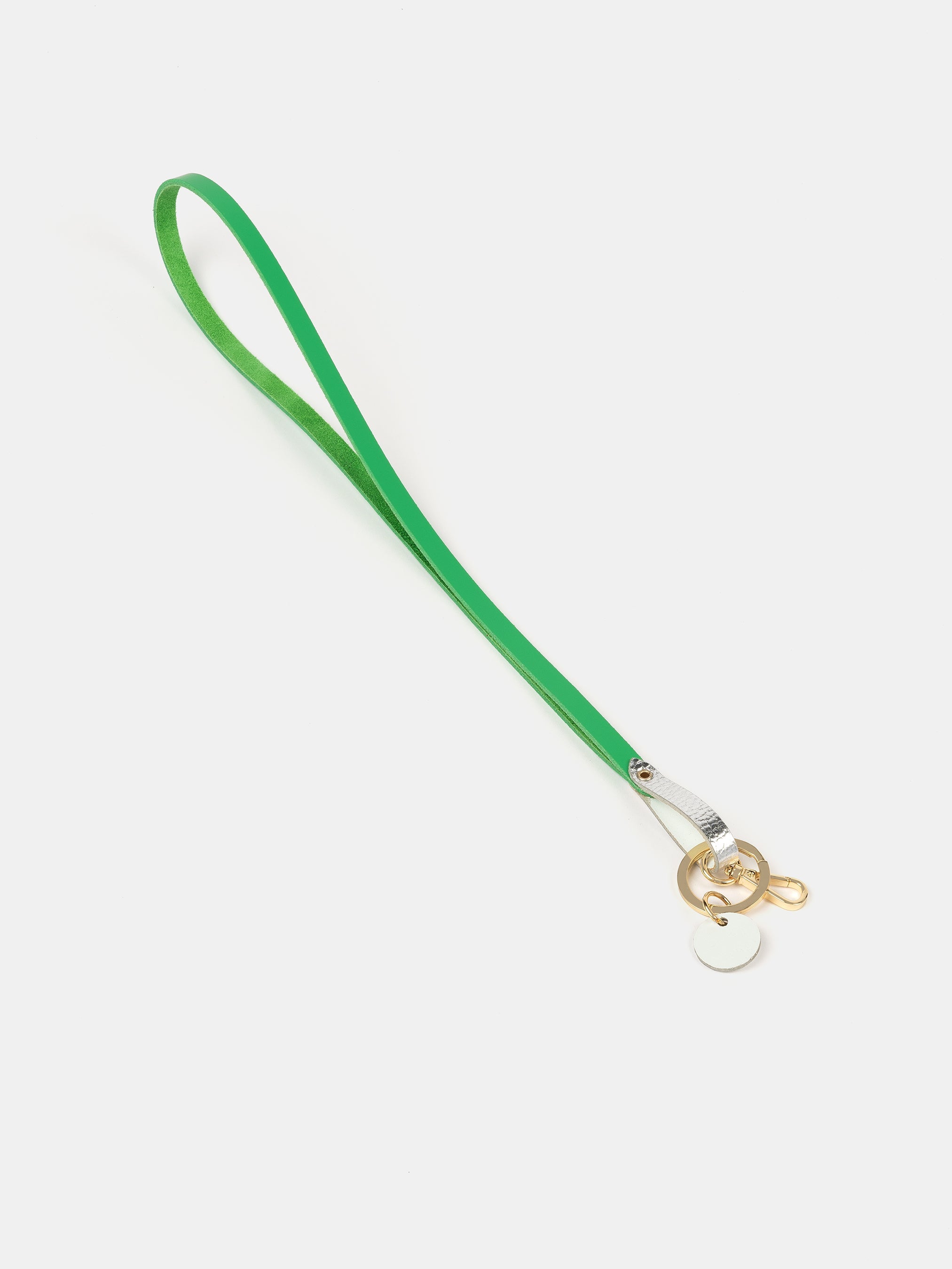 The Lanyard - Apple Green & Silver Foil