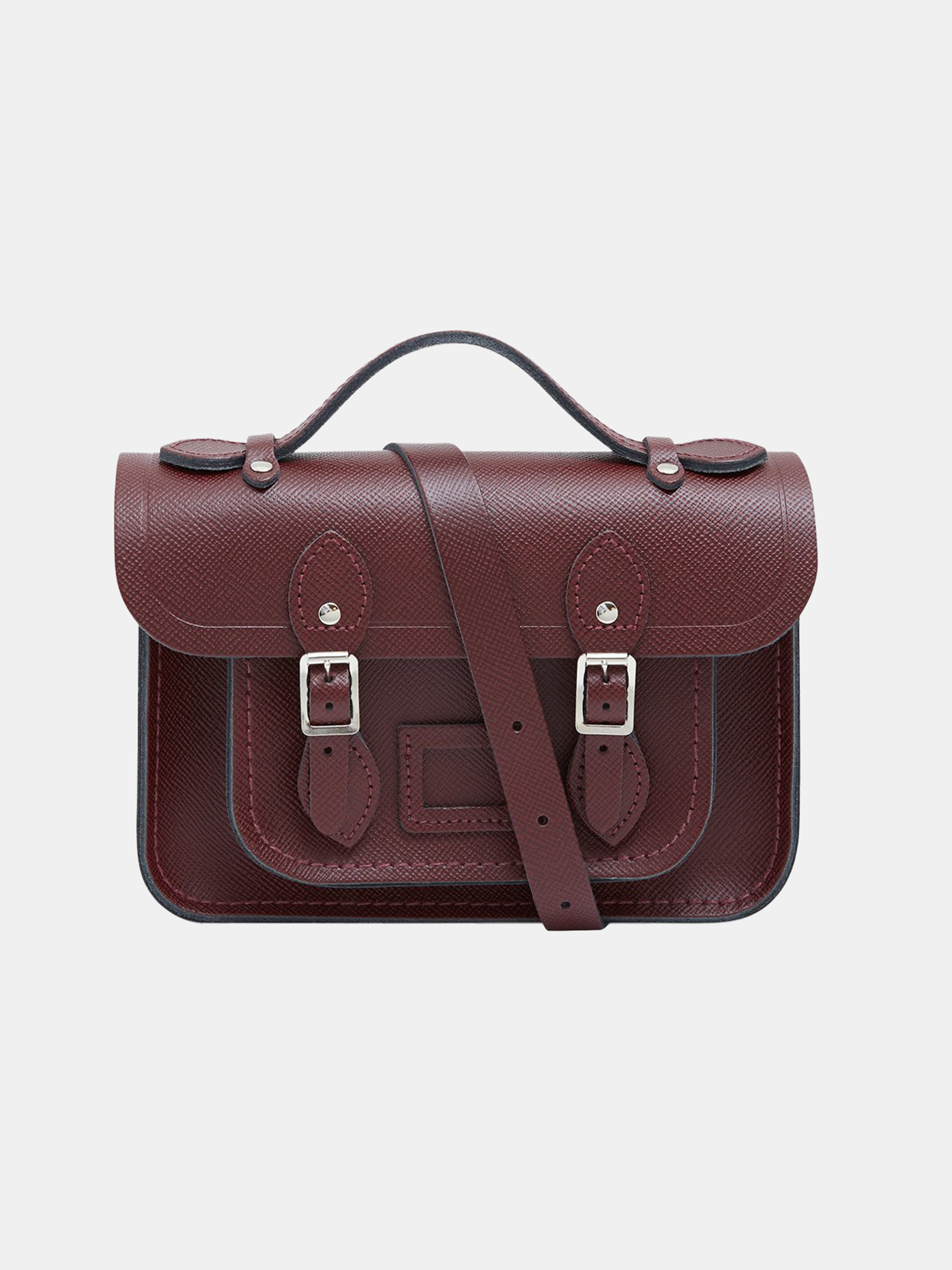 The Mini - Oxblood Saffiano