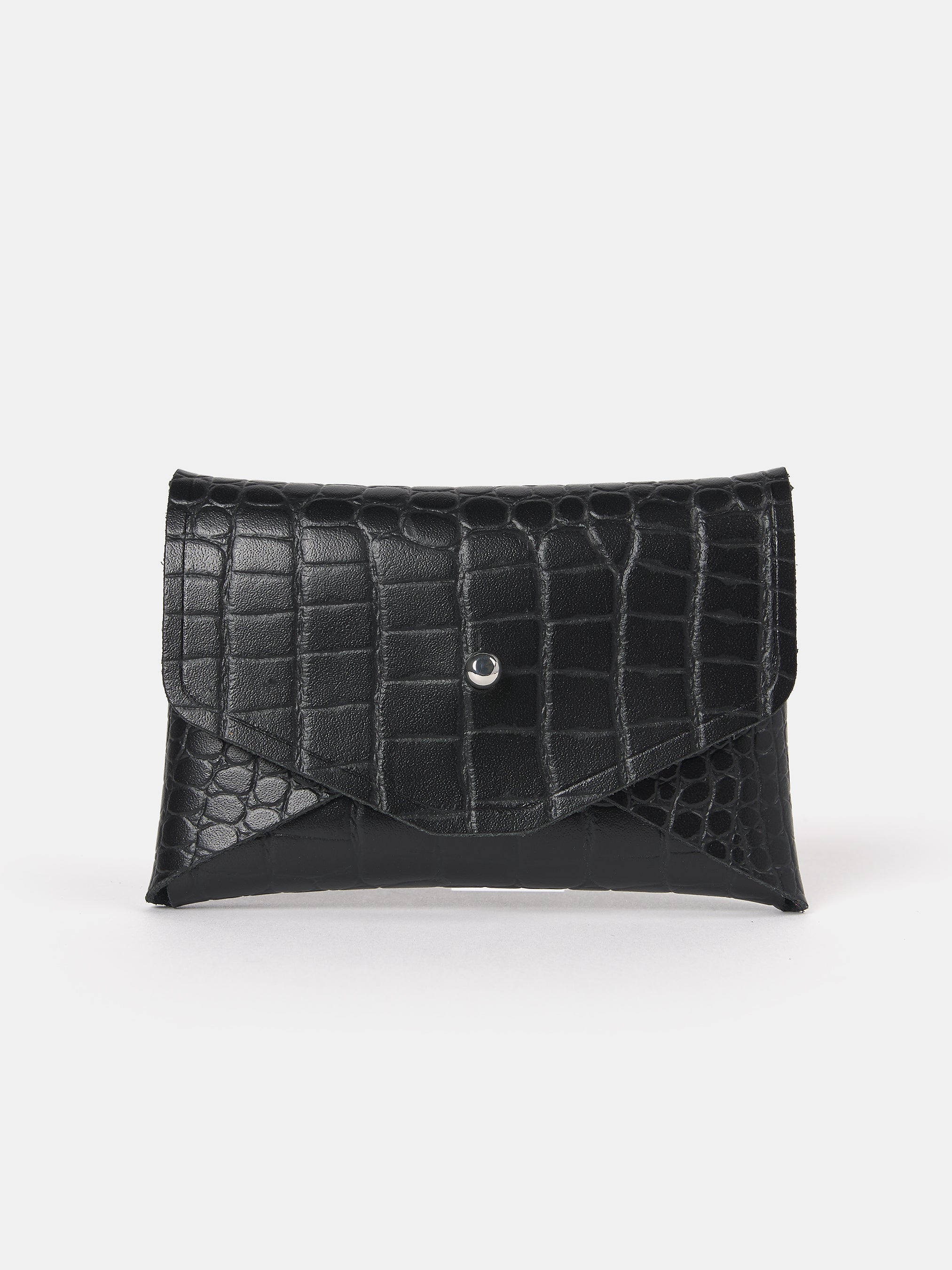 The Mini Purse - Black Croc