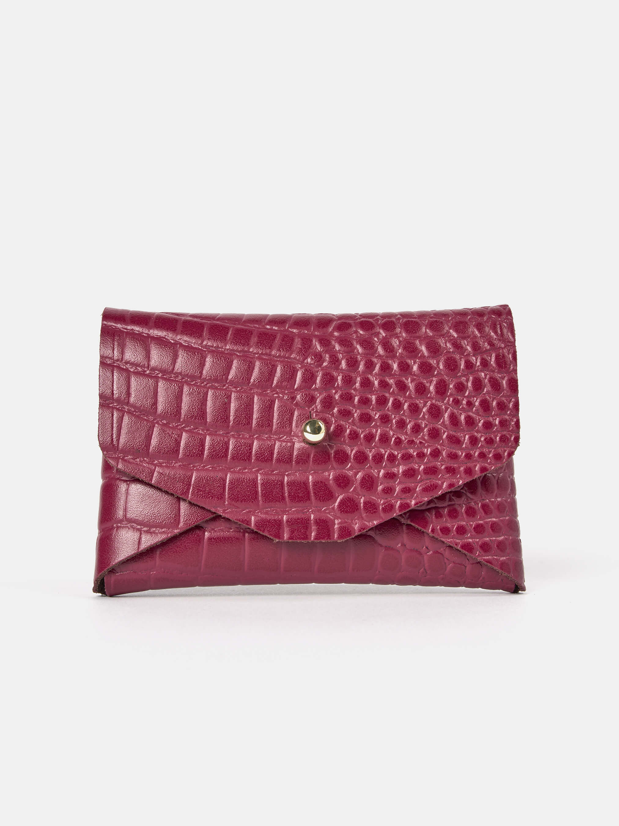 The Mini Purse - Magenta Croc