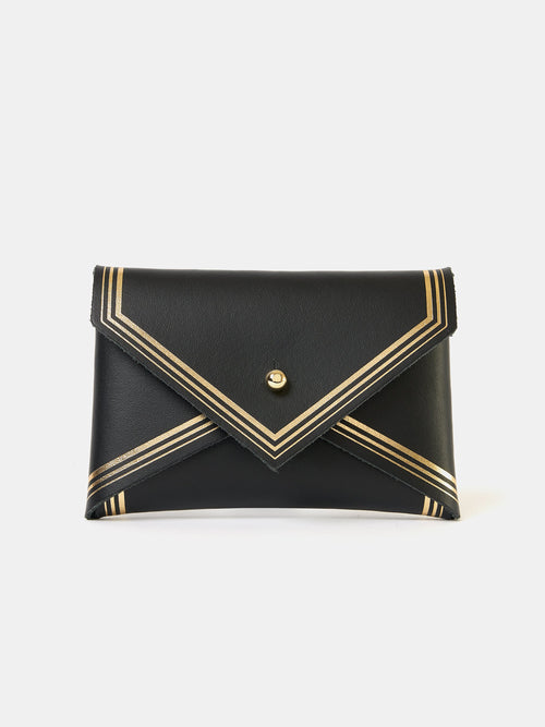 The Mini Purse - Black with Gold Foiling