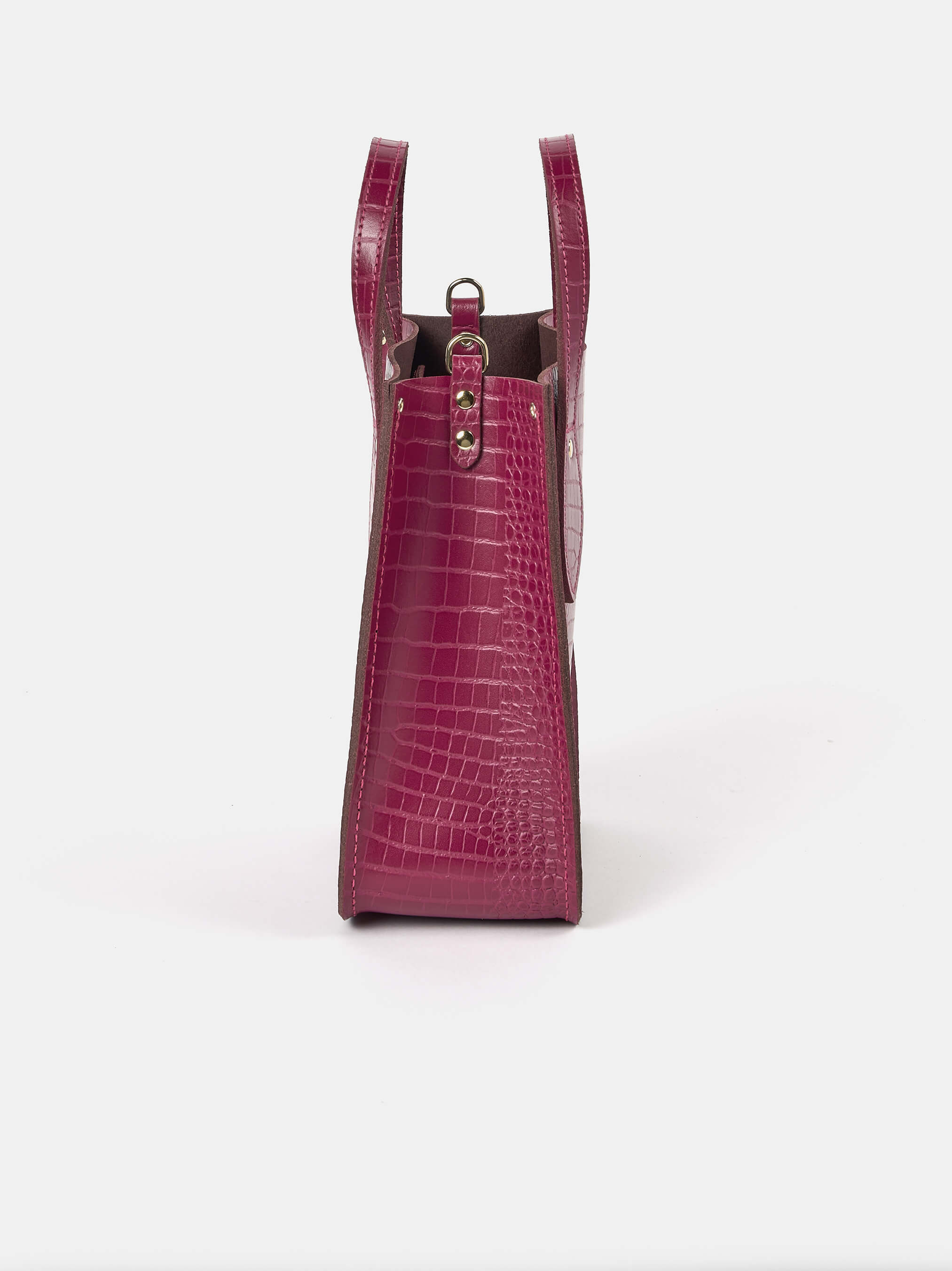 The Mini Tote -  Magenta Croc