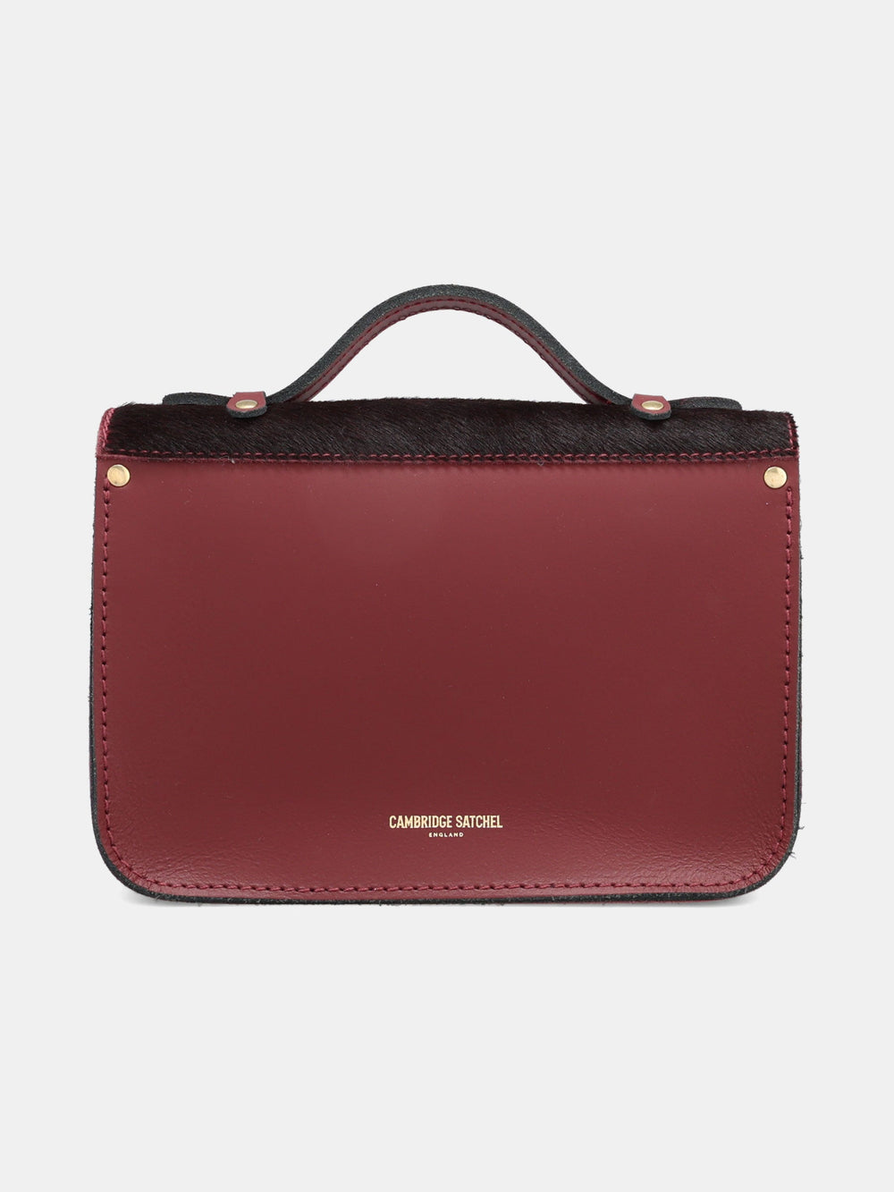 The Mini Satchel - Oxblood hair-on-hide