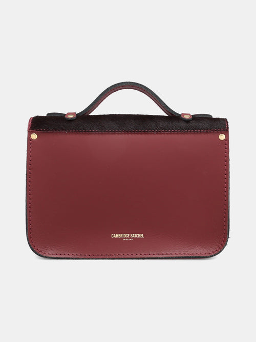 The Mini Satchel - Oxblood hair-on-hide
