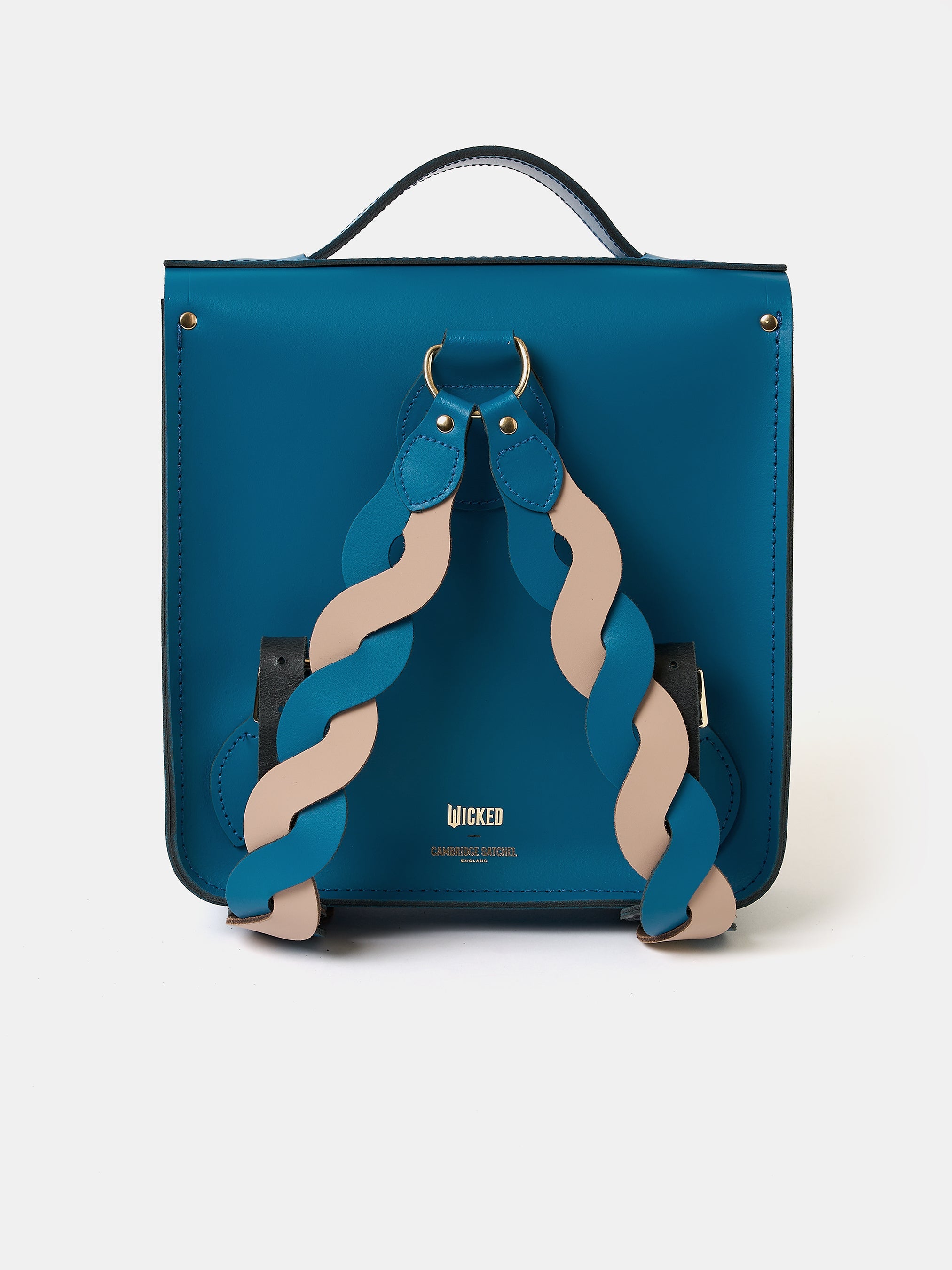 The Small Portrait Backpack - Shiz Blue with Bi-Colour Twisted Strap