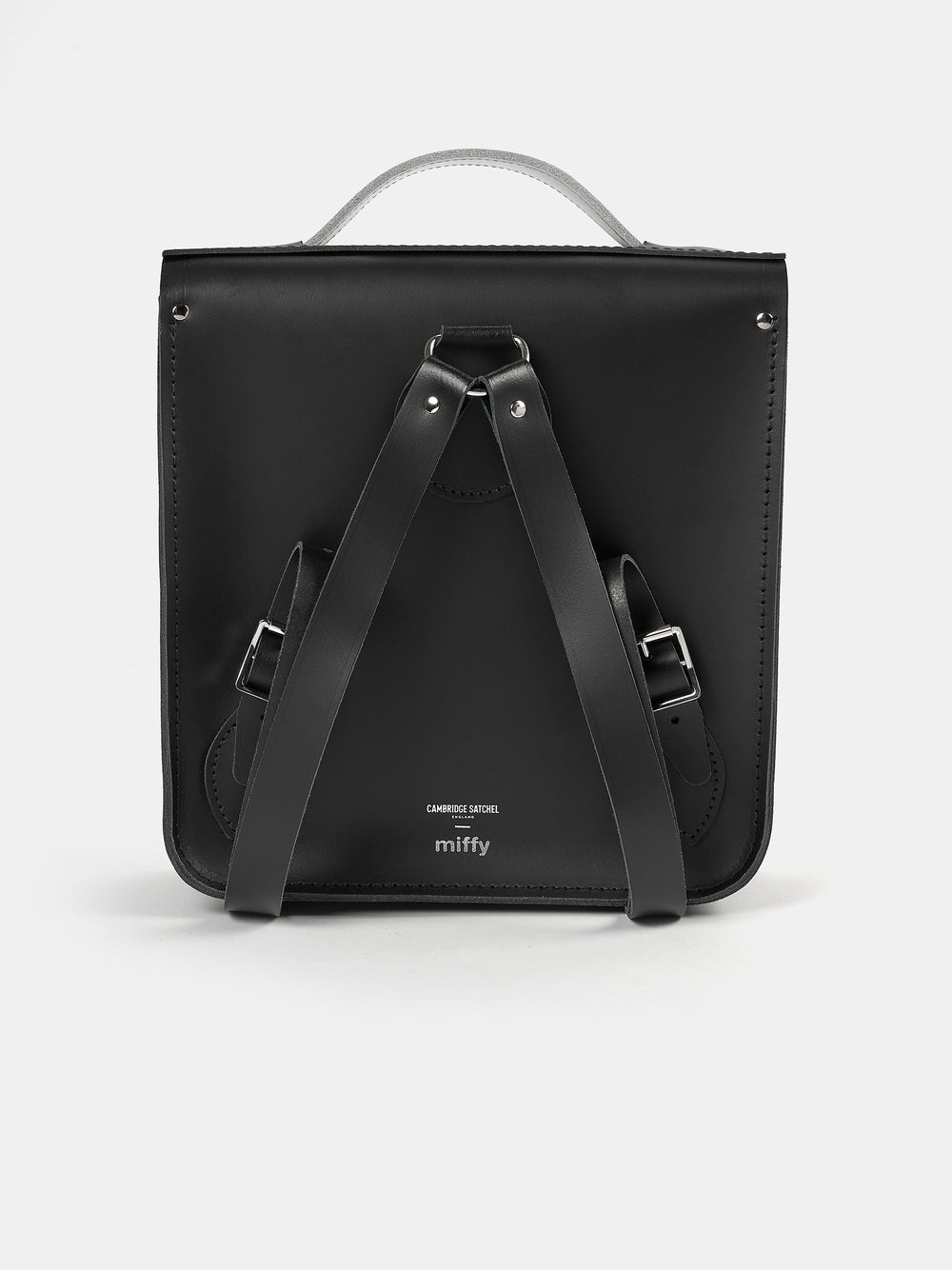 The Peekaboo Miffy Small Portrait Backpack - Black & Brilliant White