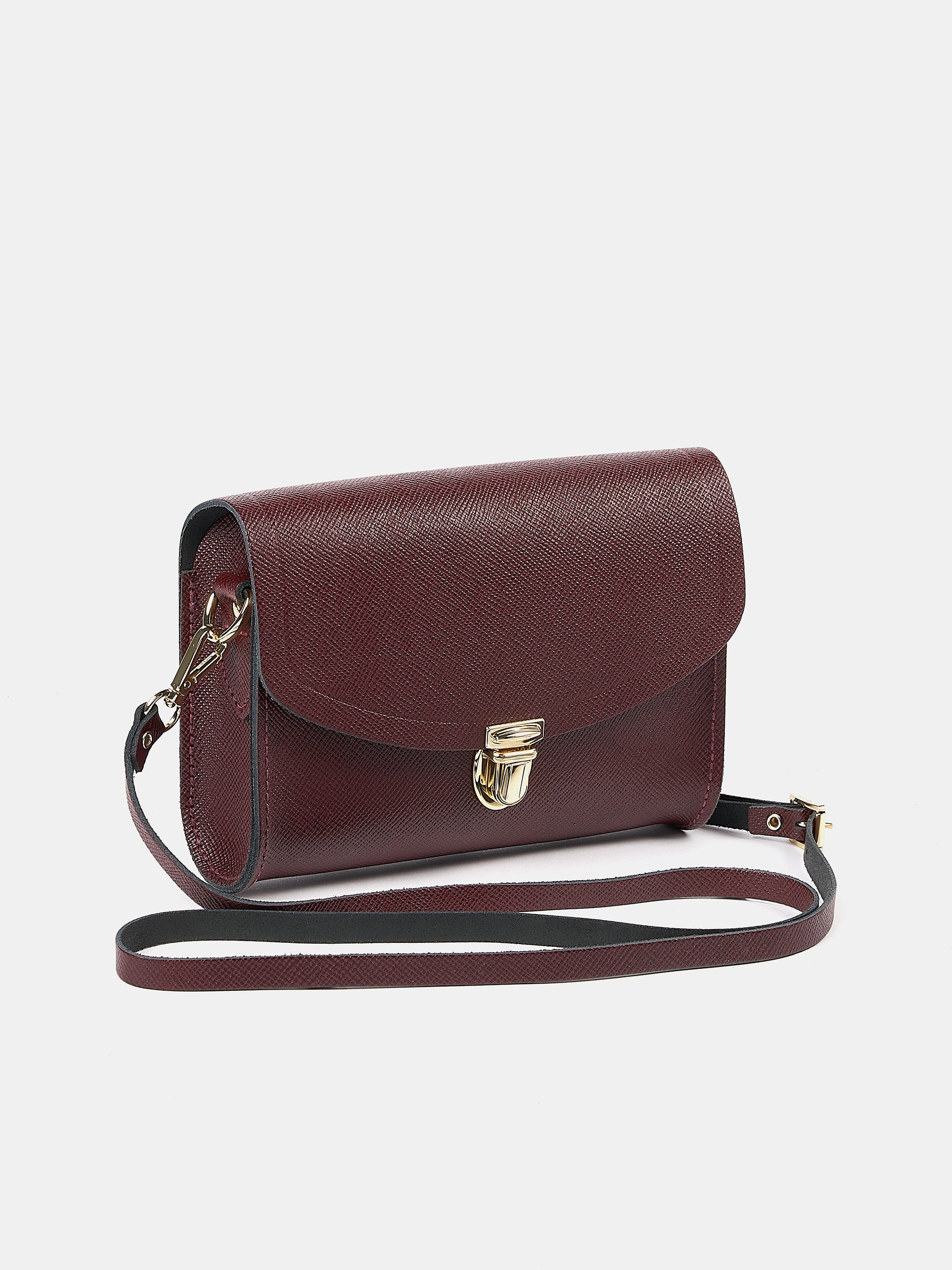 The Pushlock - Oxblood Saffiano