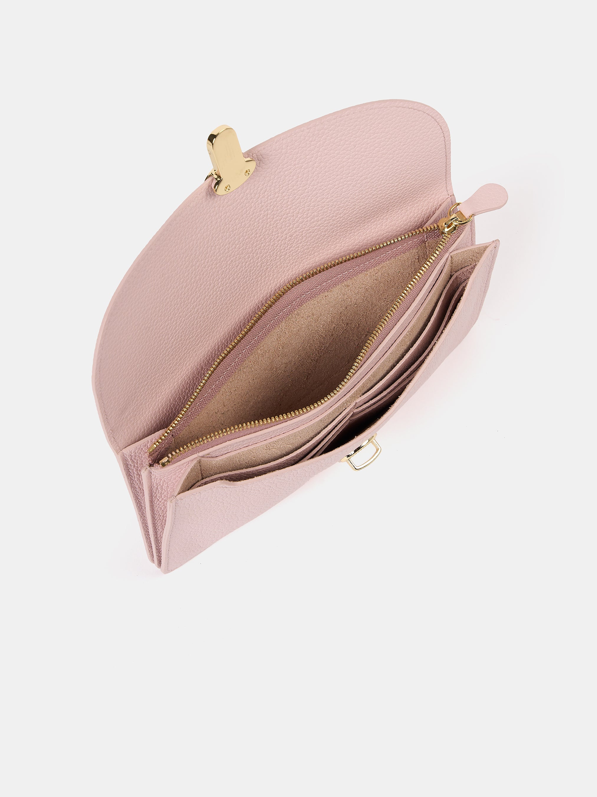 The Large Push Lock Purse - Strawberry Ice Cream