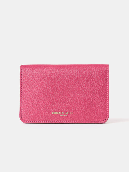 The Small Push Lock Purse - Fuchsia Pink Madras Grain