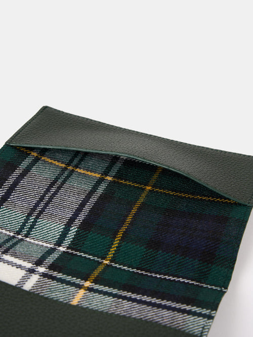 The Passport Cover - Ivy Madras Grain with Tartan