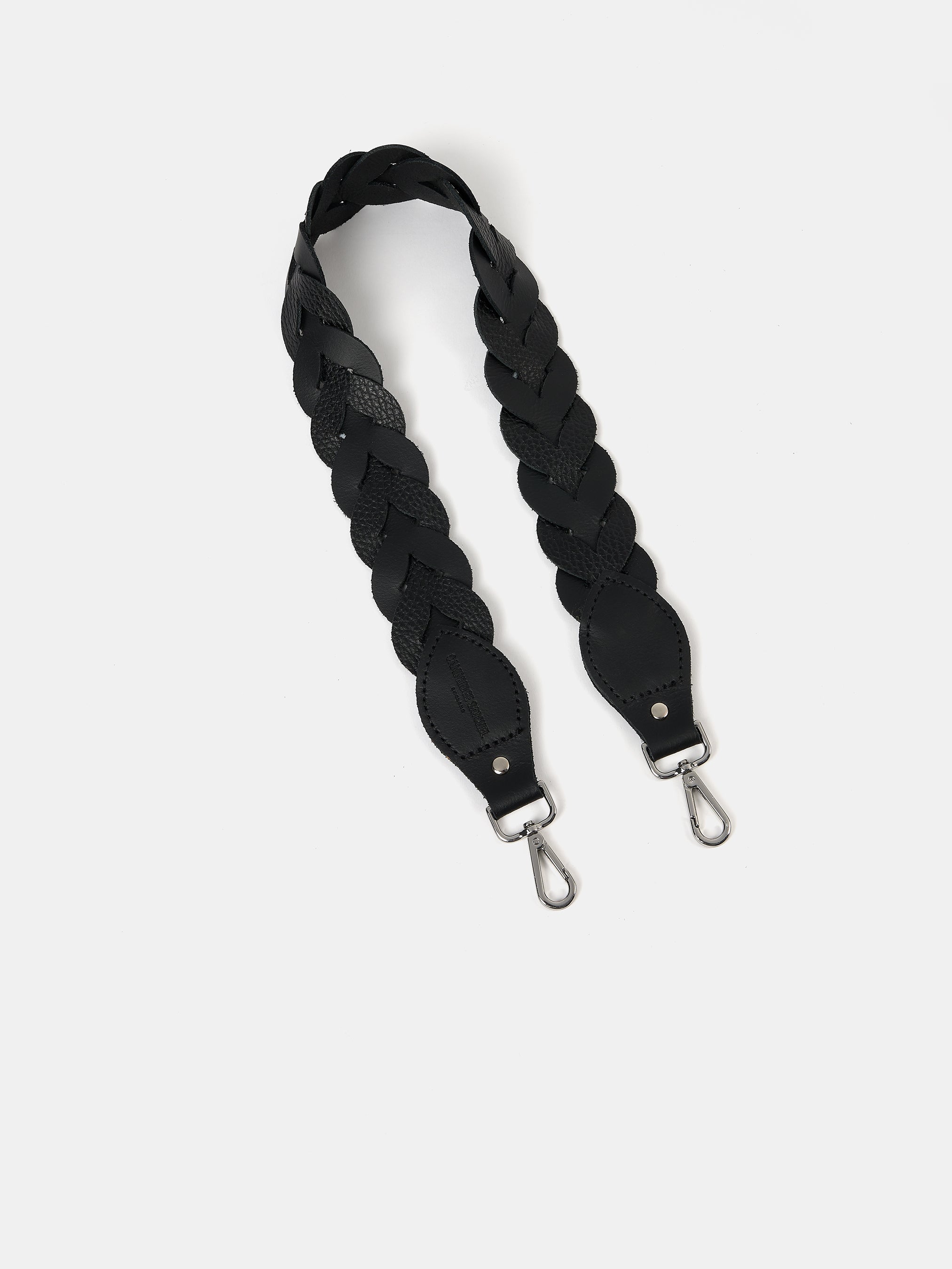 The Plaited Shoulder Strap - Black & Black Celtic Grain