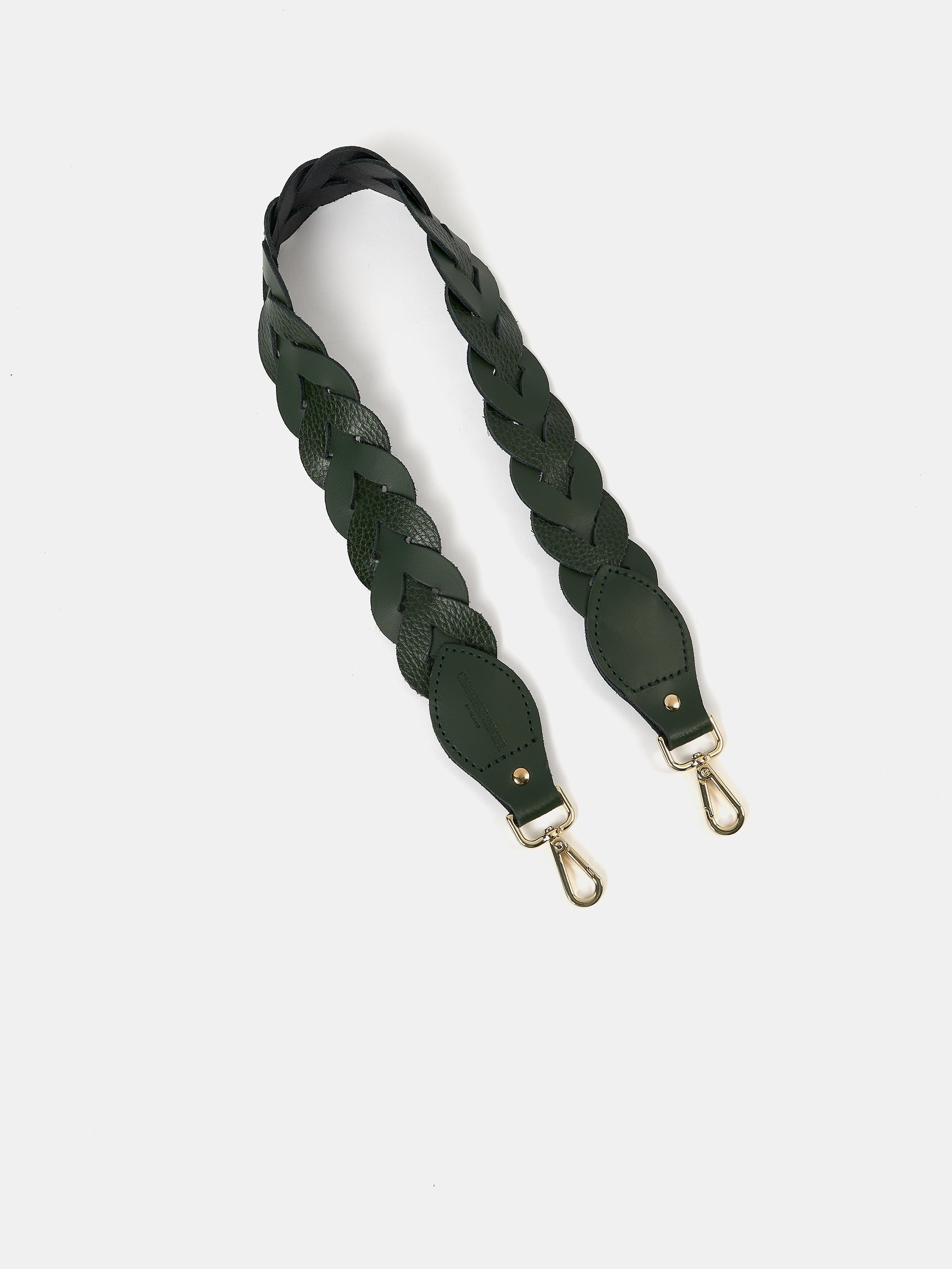 The Plaited Shoulder Strap - Racing Green & Racing Green Celtic Grain