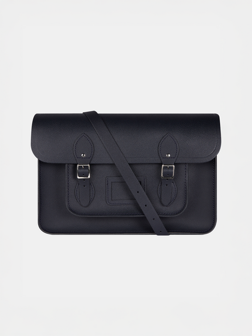 The 15 Inch Satchel - Navy Saffiano