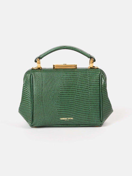 The Mini Sophie - Green Lizard Print Calf