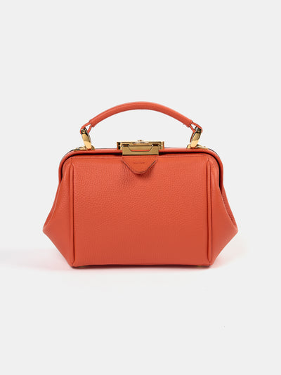 The Mini Sophie - Tangerine Calf Grain