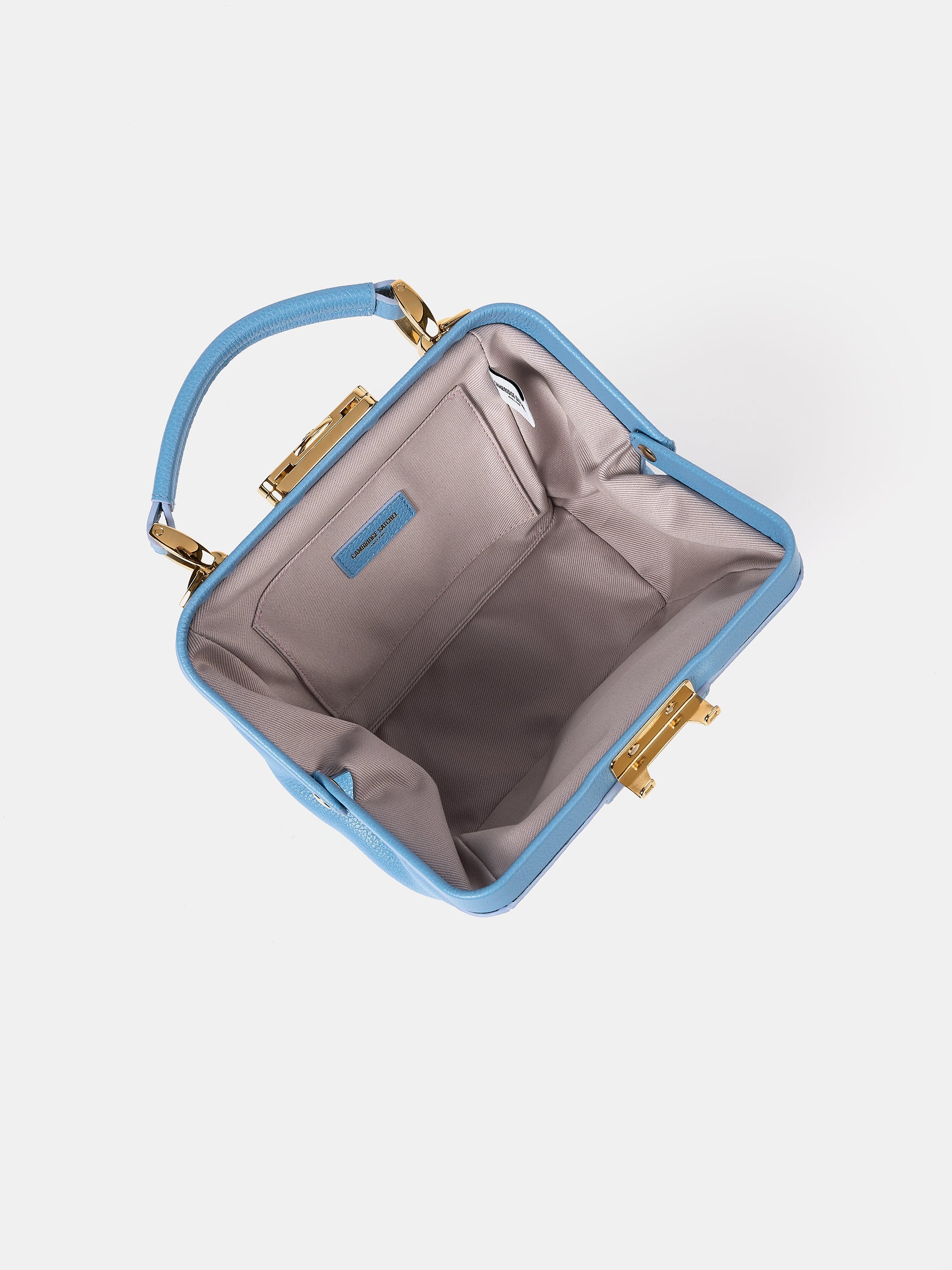 The Mini Sophie - Cloud Blue Calf Grain
