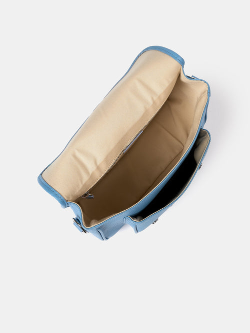 The Soft Satchel - Cloud Blue Calf Grain