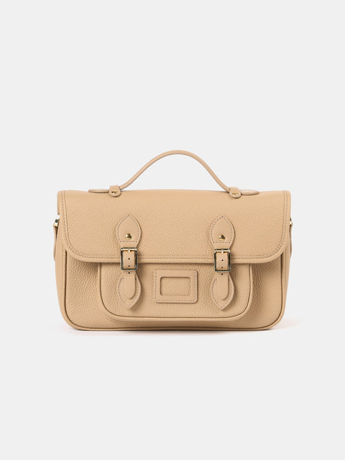 The Soft Satchel - Latte Calf Grain