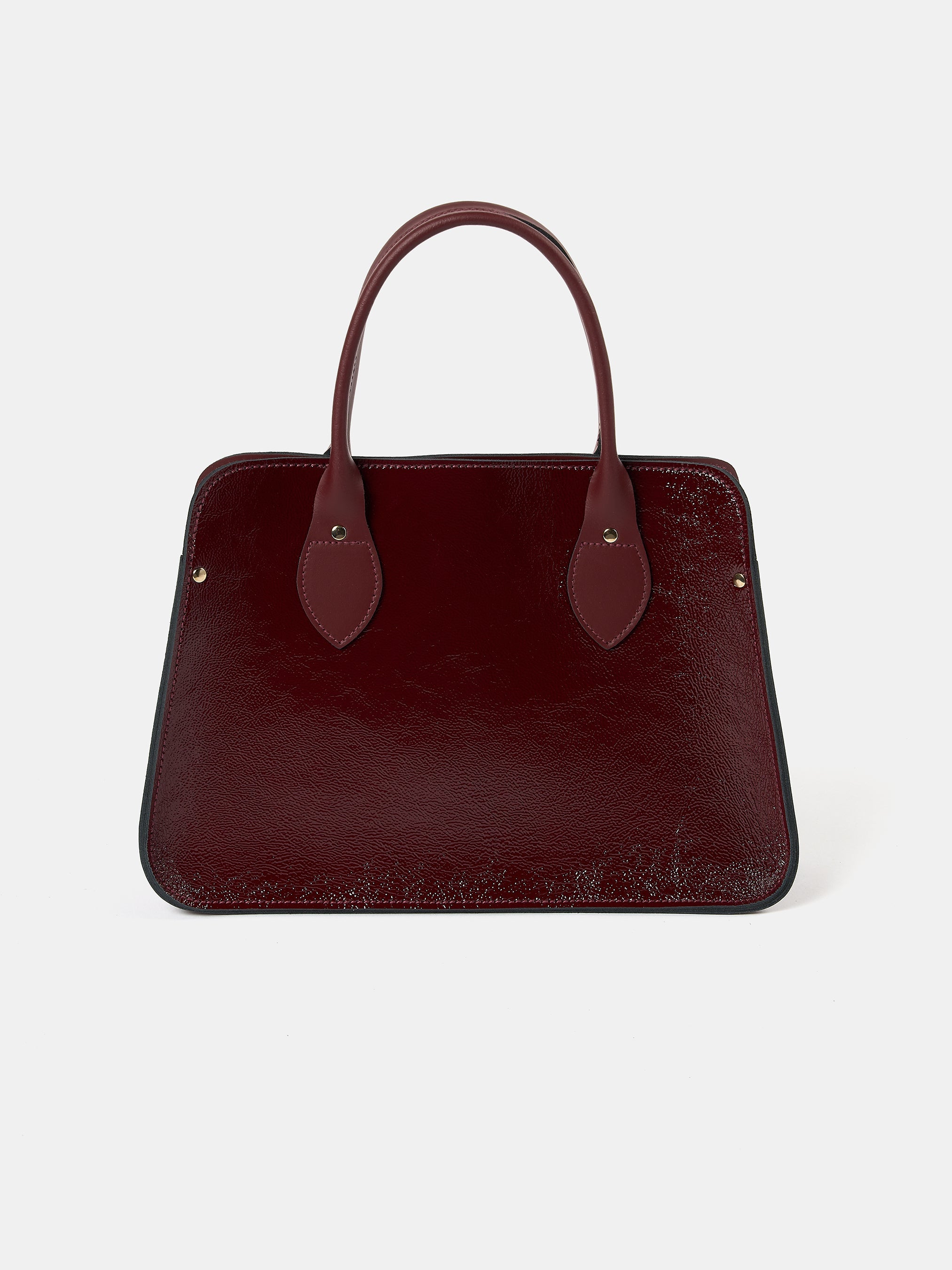The Mini Work Bag - Oxblood Patent