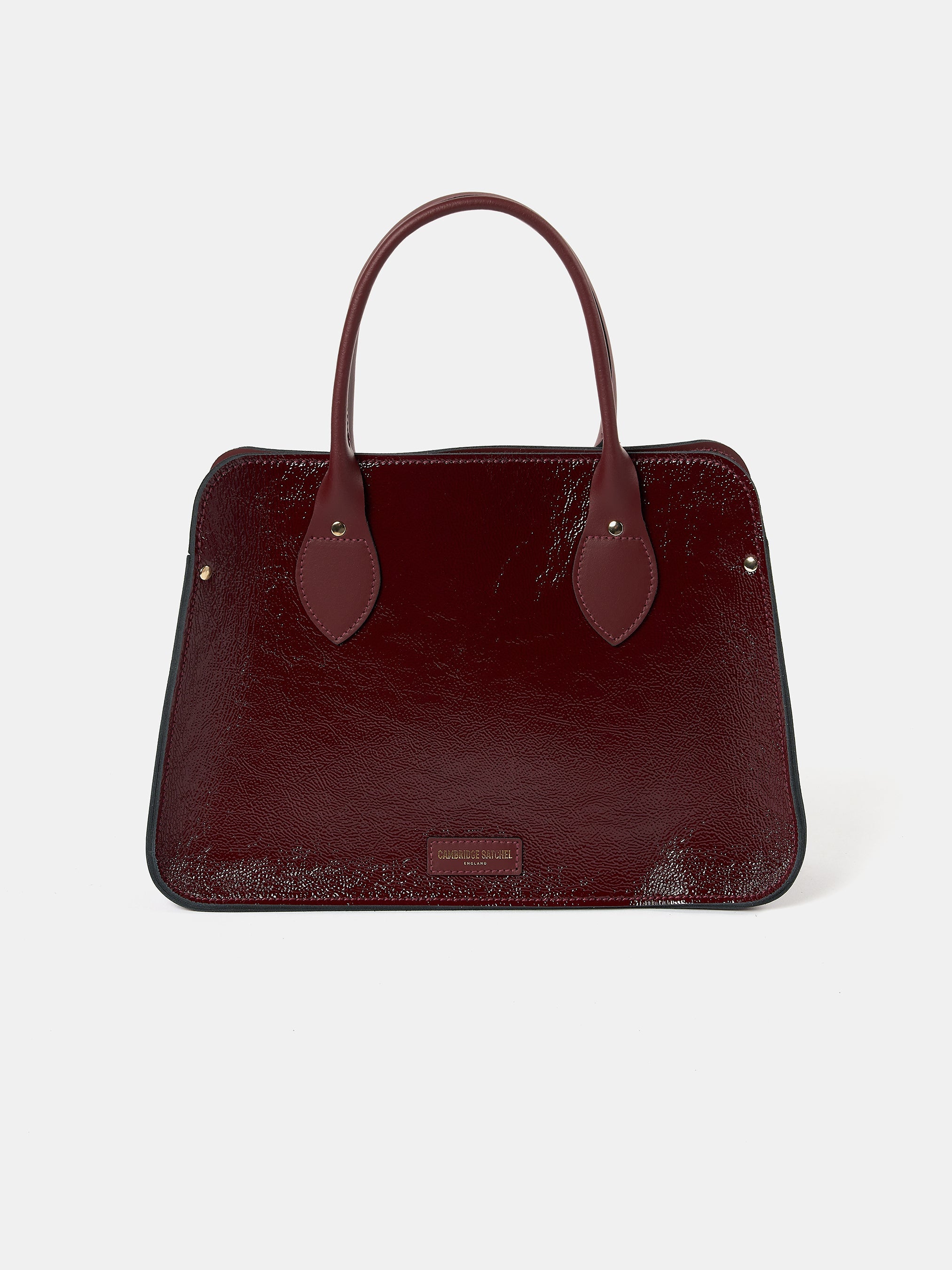 The Mini Work Bag - Oxblood Patent