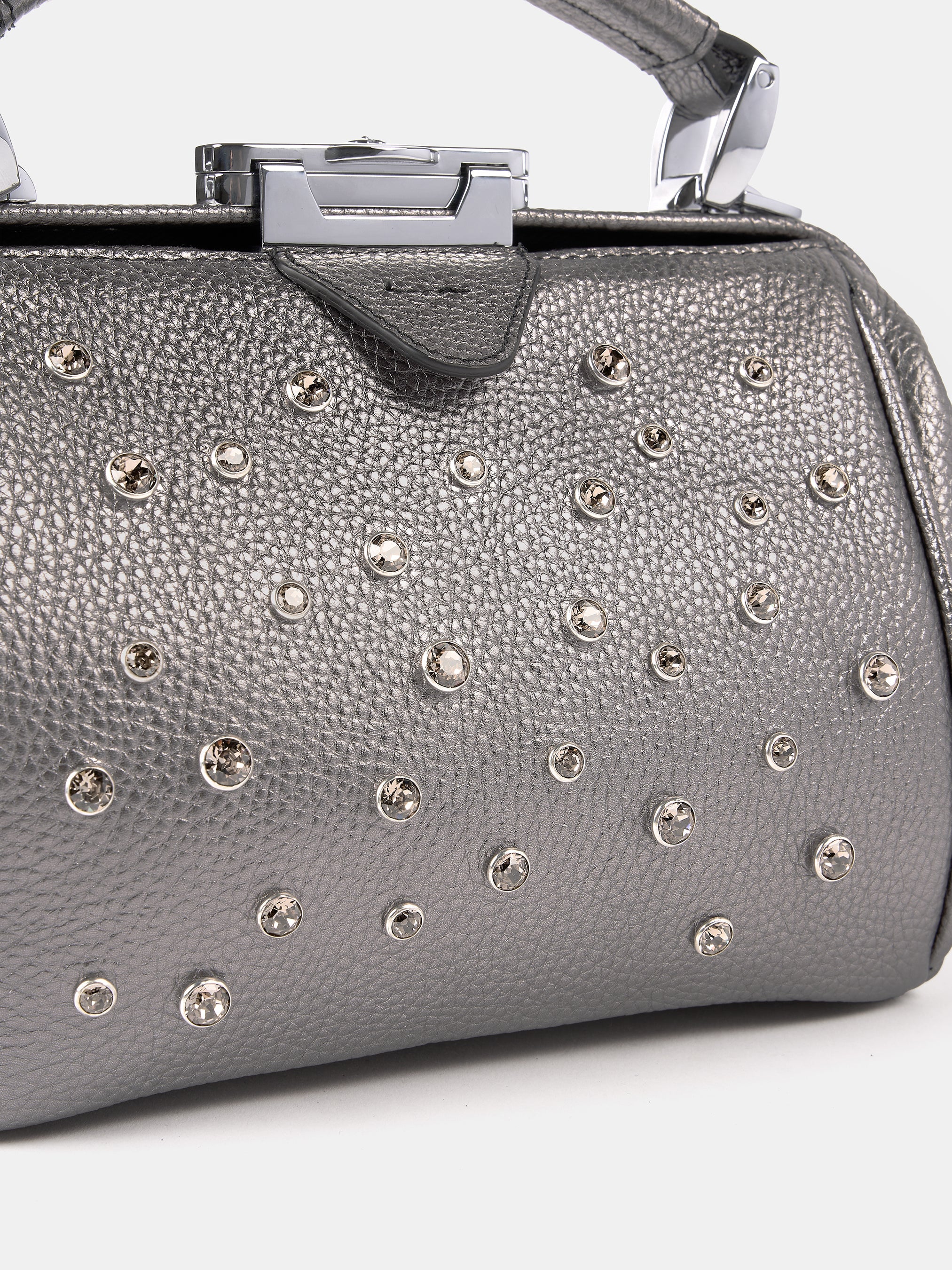 The Mini Sophie - Gunmetal Grain with Swarovski® Crystals