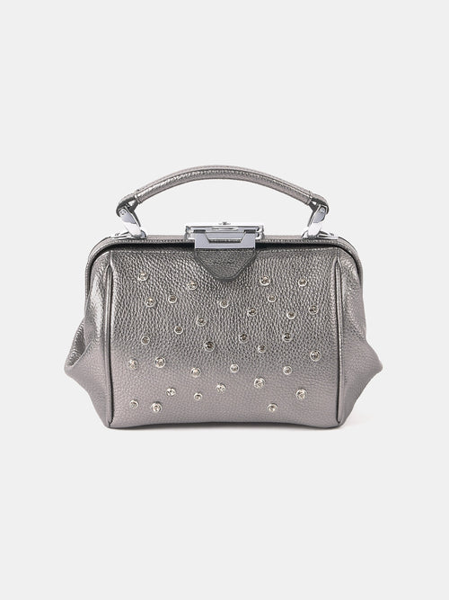 The Mini Sophie - Gunmetal Grain with Swarovski® Crystals