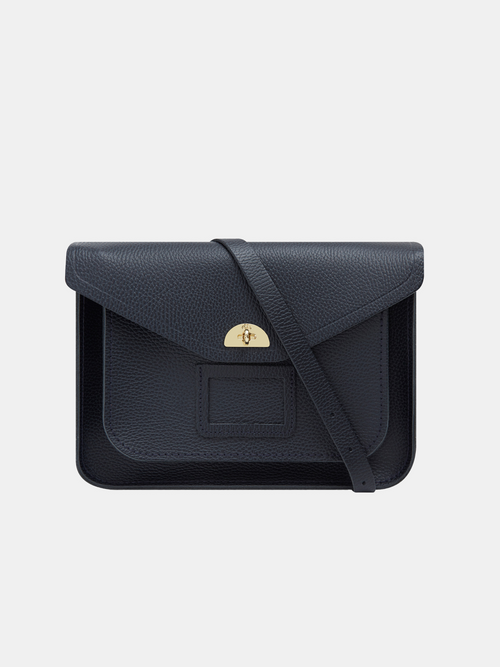 The Twist Lock Satchel - Navy Celtic Grain