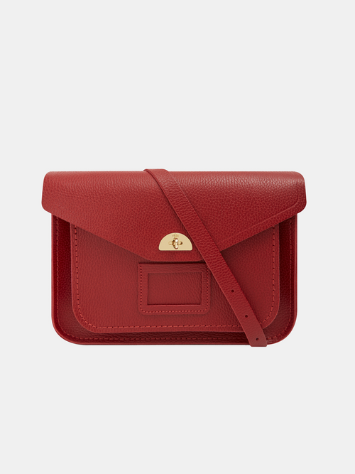 The Twist Lock Satchel - Red Celtic Grain