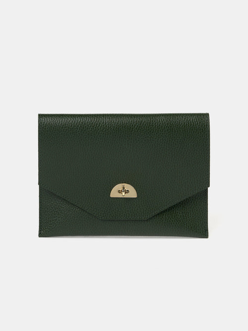 The Twist Lock Pouch - Racing Green Celtic Grain