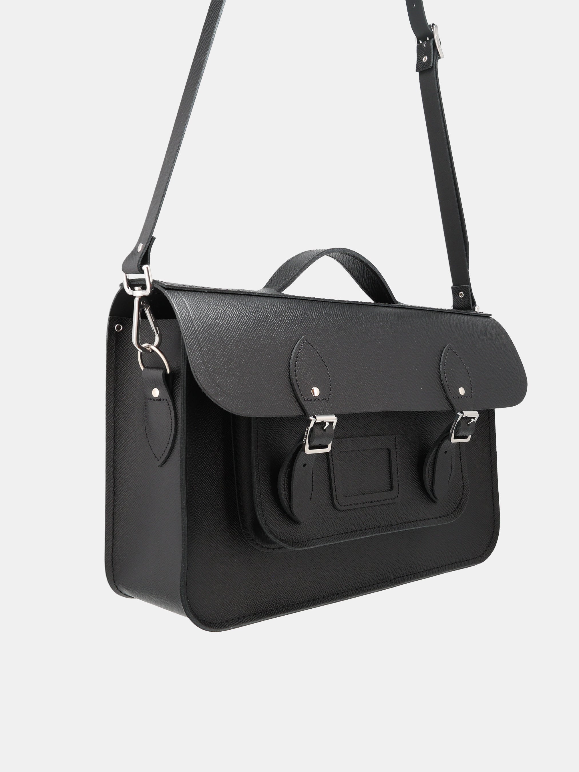 The 15 Inch Batchel - Black Saffiano
