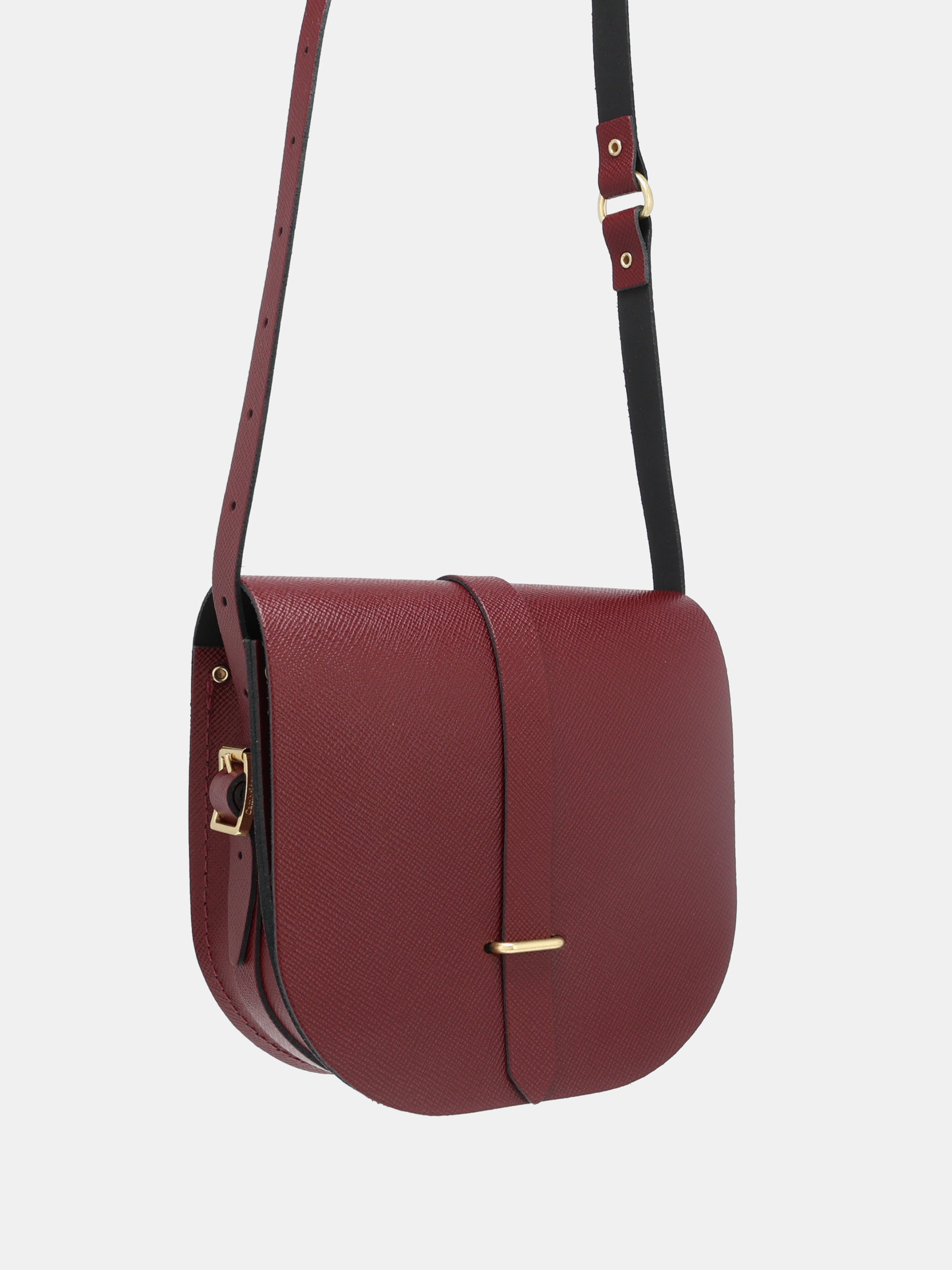 The Saddle Bag - Oxblood Saffiano