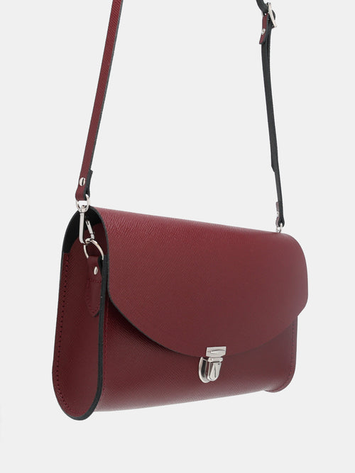 The Large Pushlock - Oxblood Saffiano