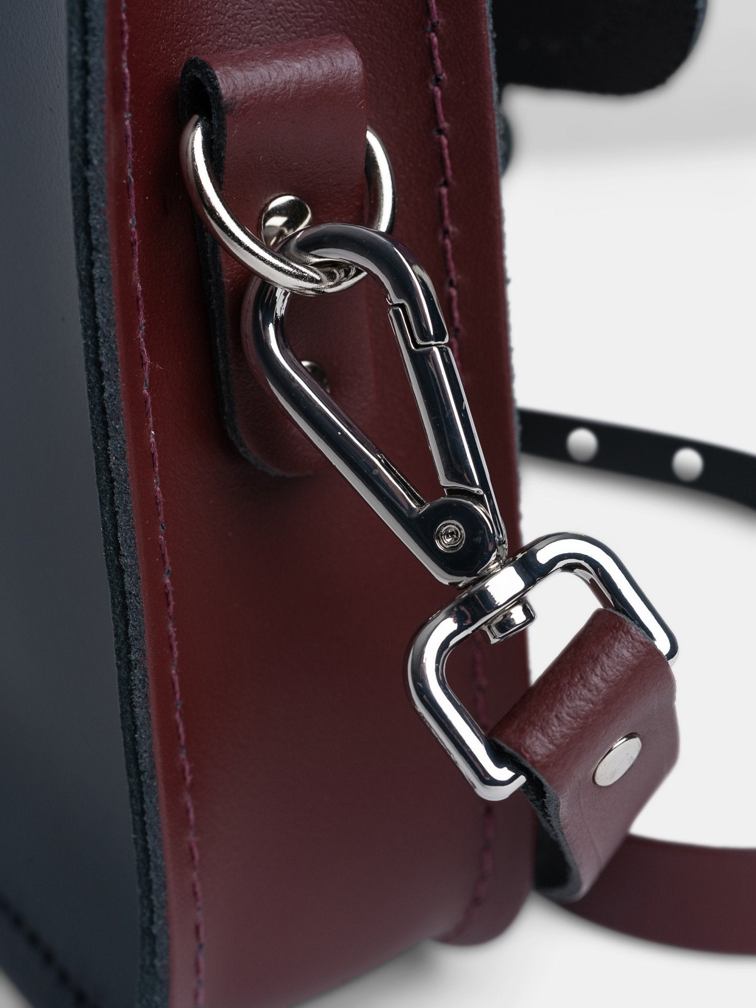 The 11 Inch Batchel - Clay, Oxblood & Navy - Cambridge Satchel