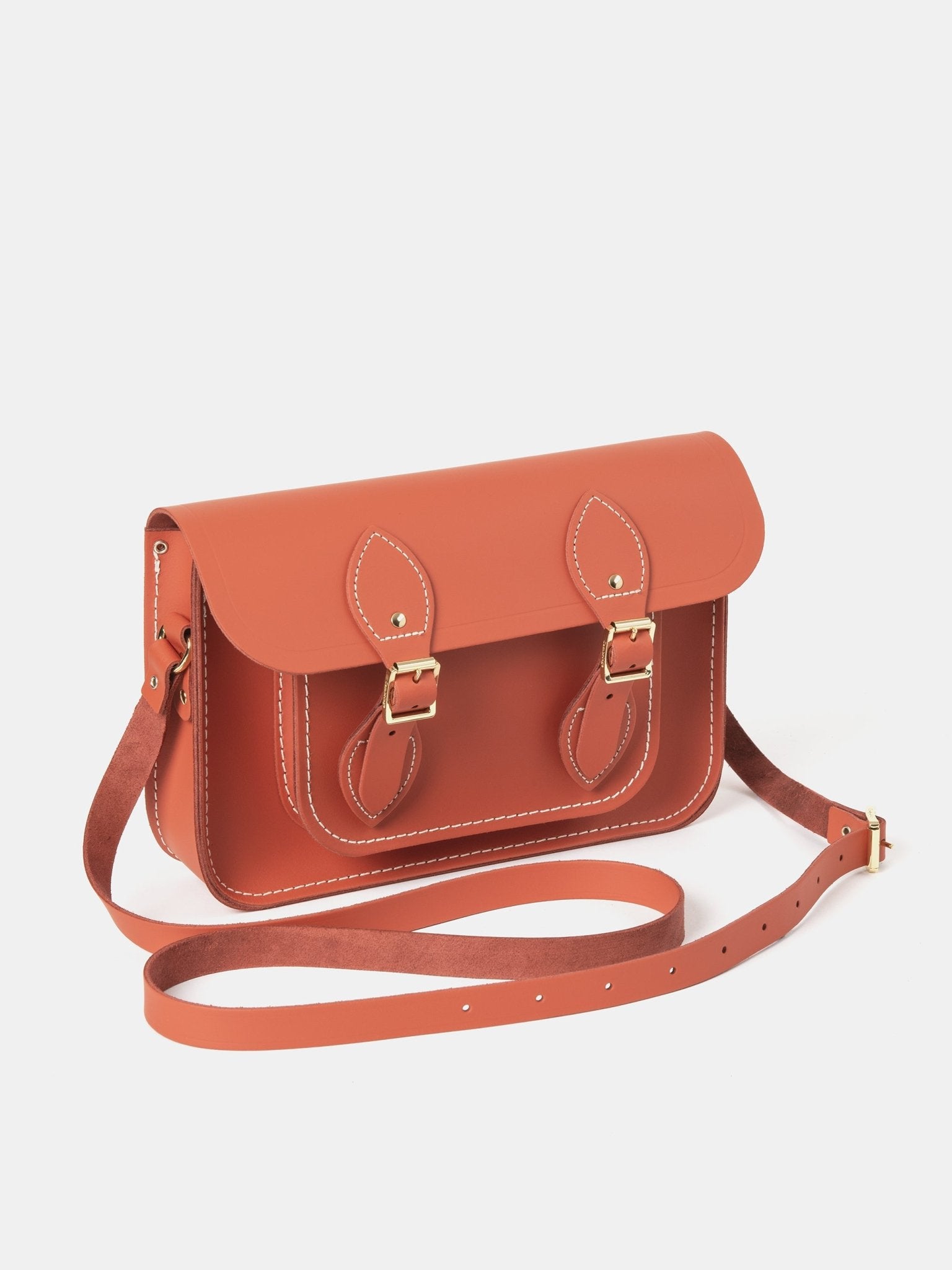 The 11 Inch Satchel - Burning Ember Matte with Contrast Stitch - The Cambridge Satchel Company UK Store