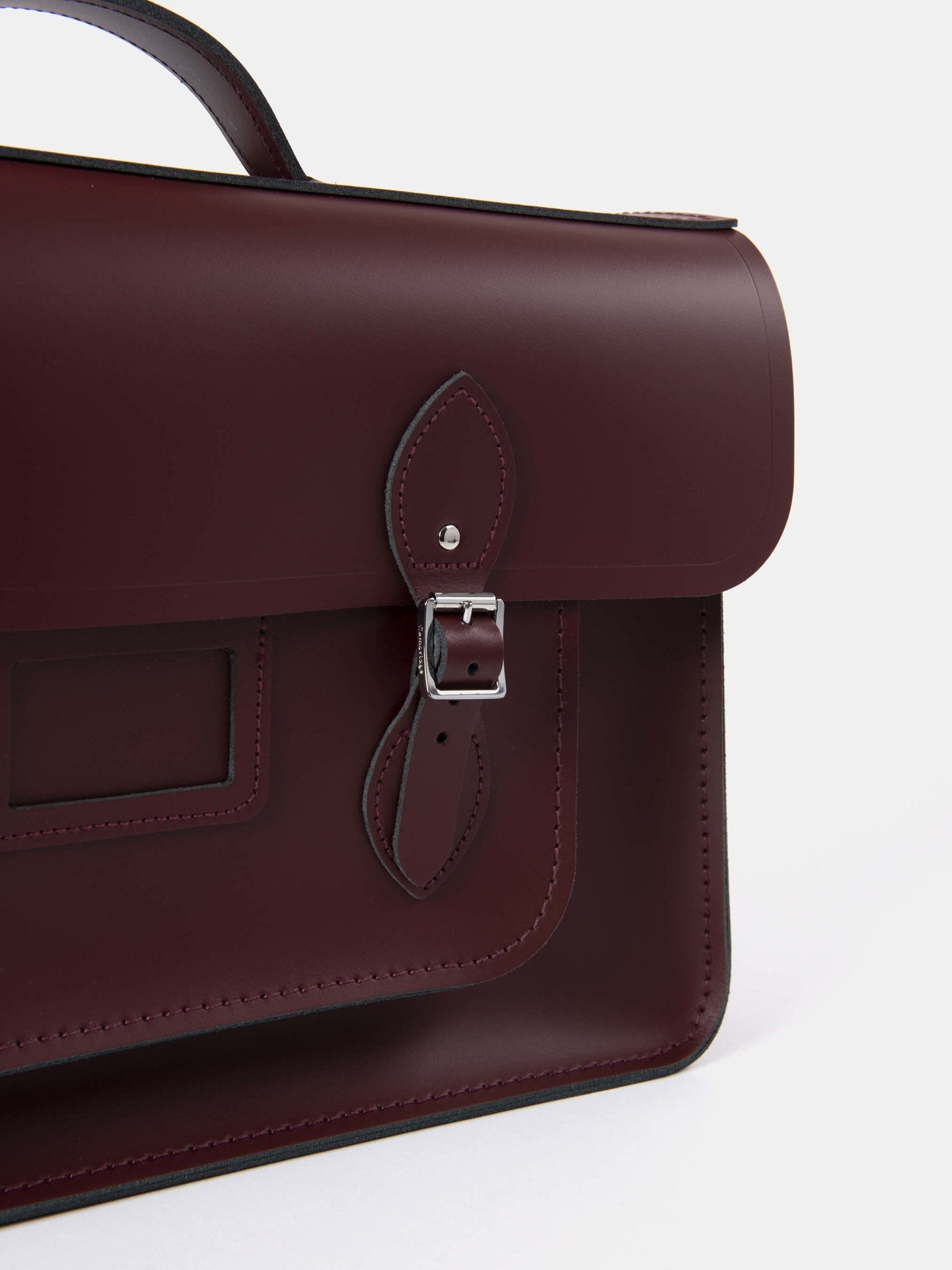 The 16.5 Inch Batchel - Oxblood with Webbing Strap - The Cambridge Satchel Co.