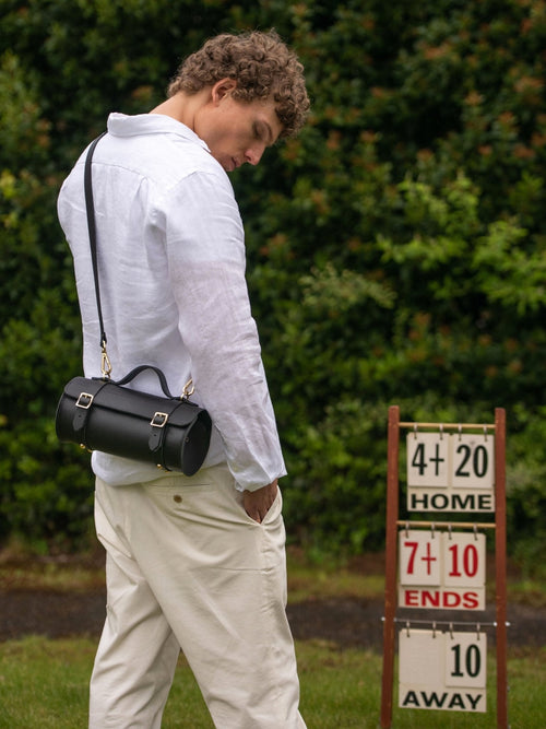 The Bowls Bag - Black Celtic Grain - Cambridge Satchel