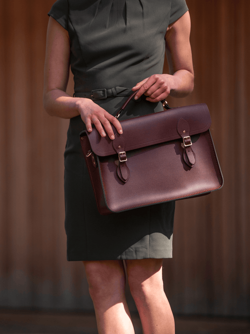 The Briefcase - Oxblood Saffiano - Cambridge Satchel