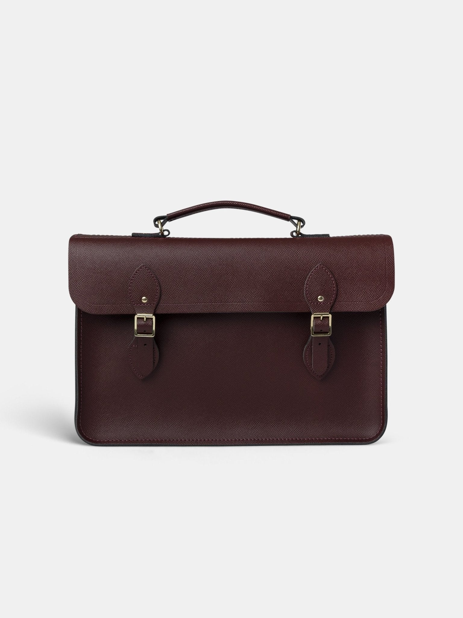 The Briefcase - Oxblood Saffiano