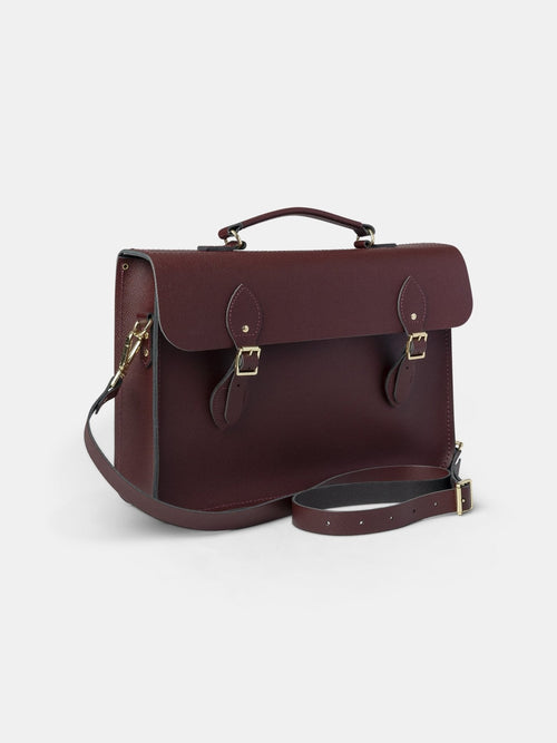 The Briefcase - Oxblood Saffiano - Cambridge Satchel