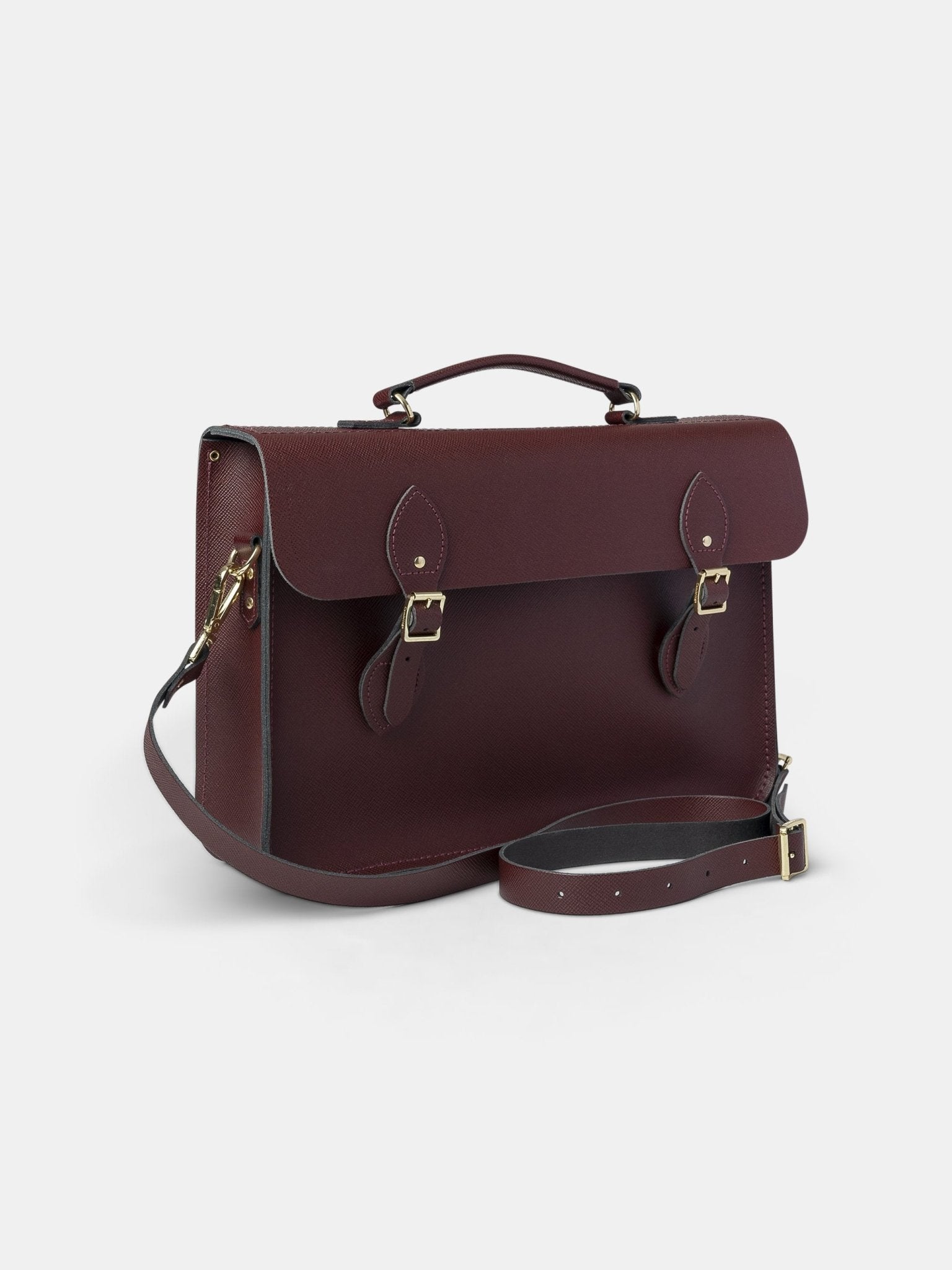 The Briefcase - Oxblood Saffiano