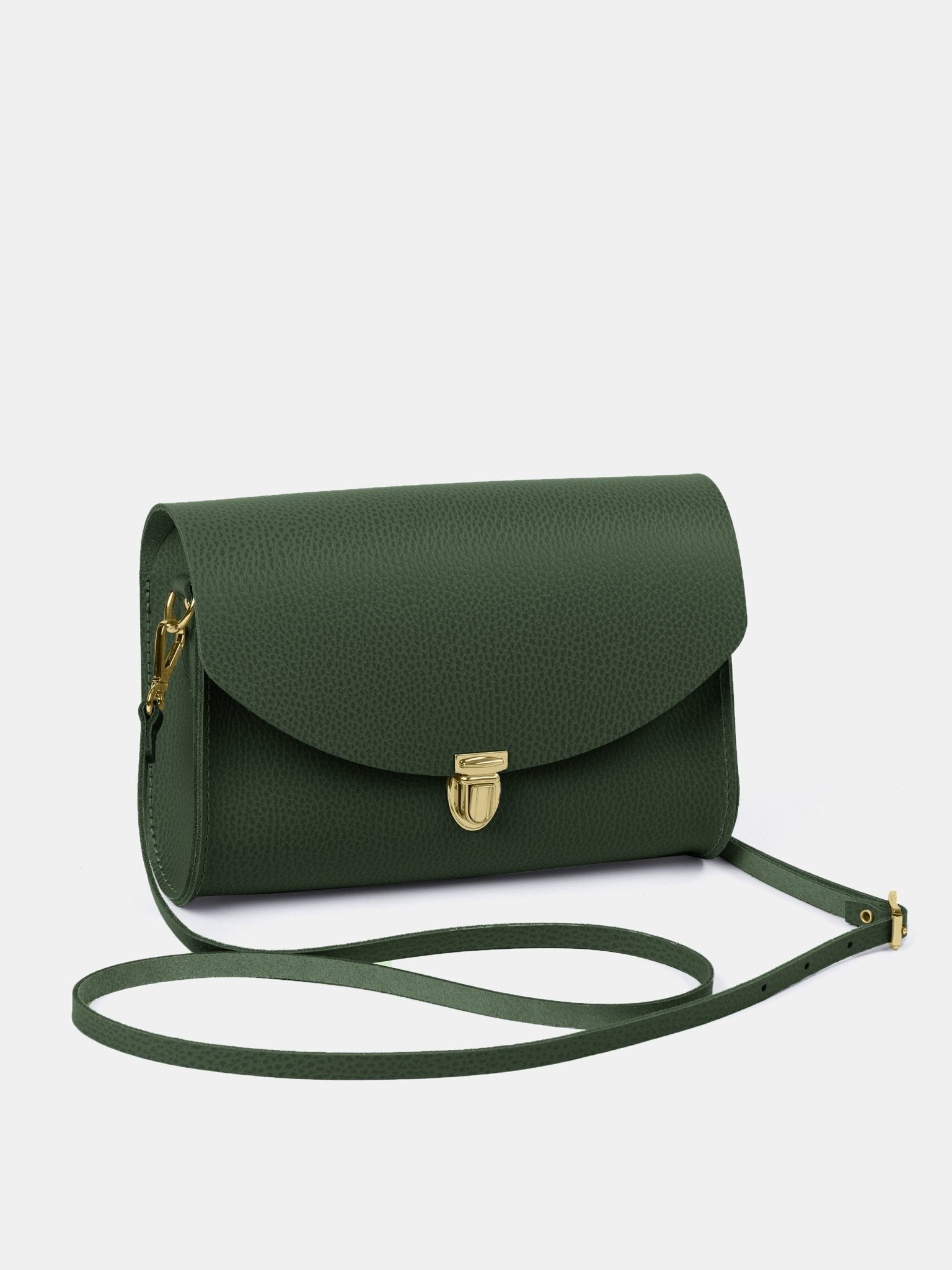 The Large Pushlock - Racing Green Celtic Grain - Cambridge Satchel