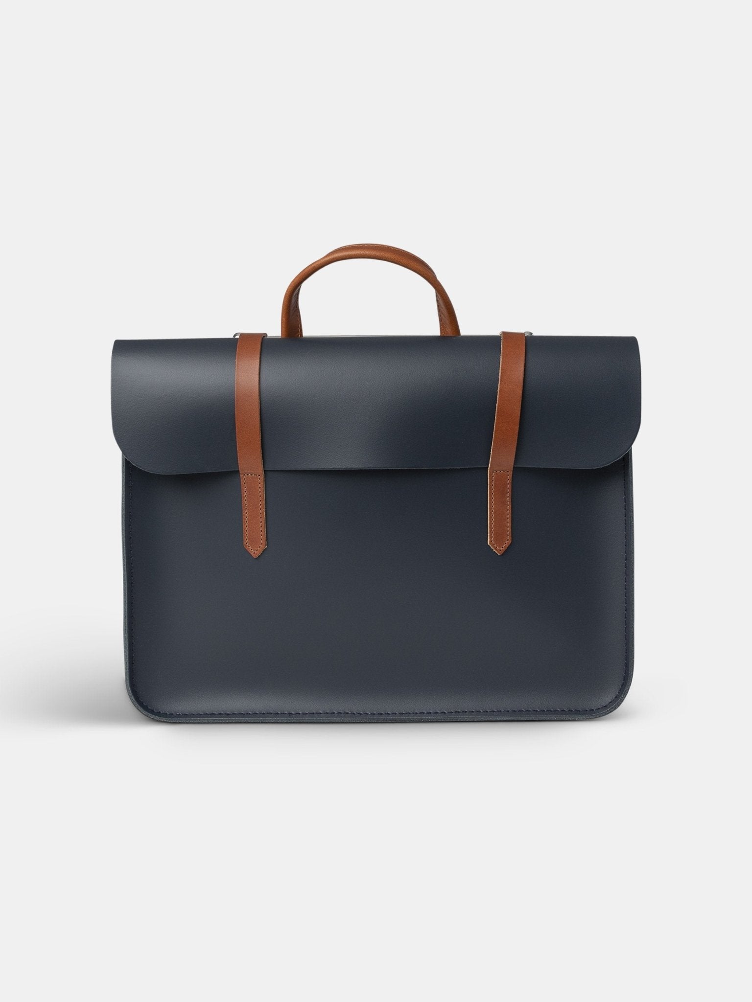 The Music Case - Navy & Tan - Cambridge Satchel