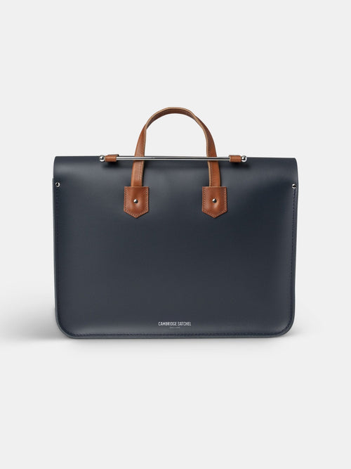 The Music Case - Navy & Tan - Cambridge Satchel