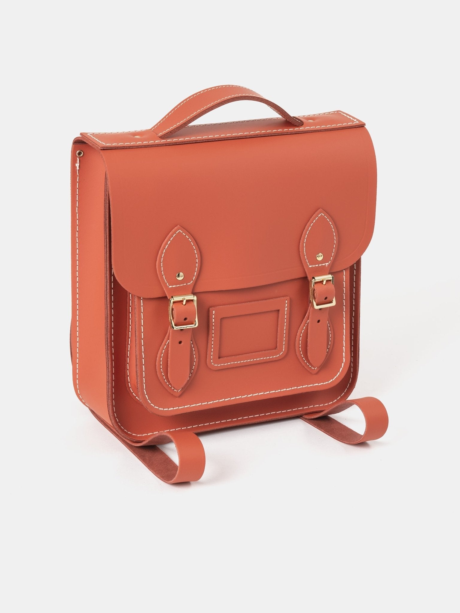 The Small Portrait Backpack - Burning Ember Matte with Contrast Stitch - The Cambridge Satchel Company UK Store
