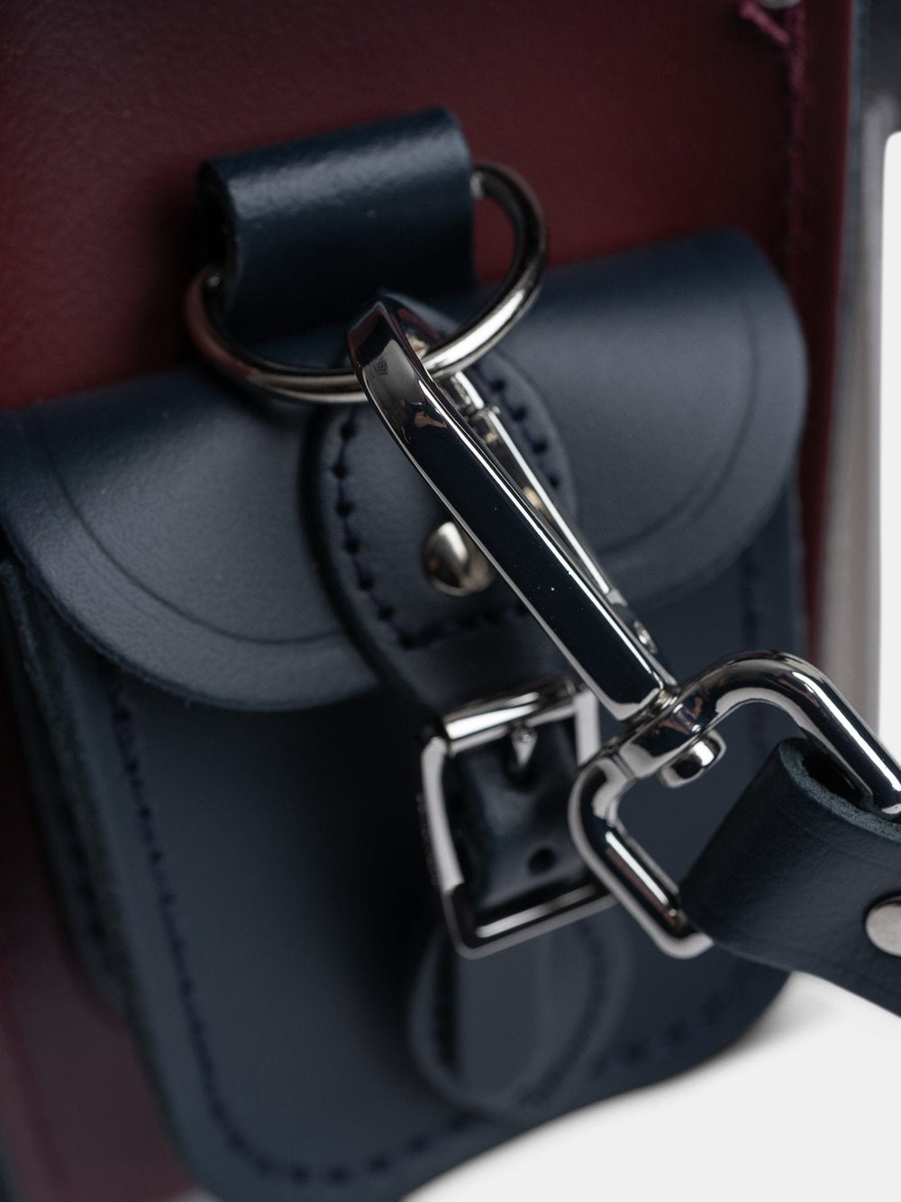 The Traveller - Clay, Oxblood & Navy - Cambridge Satchel