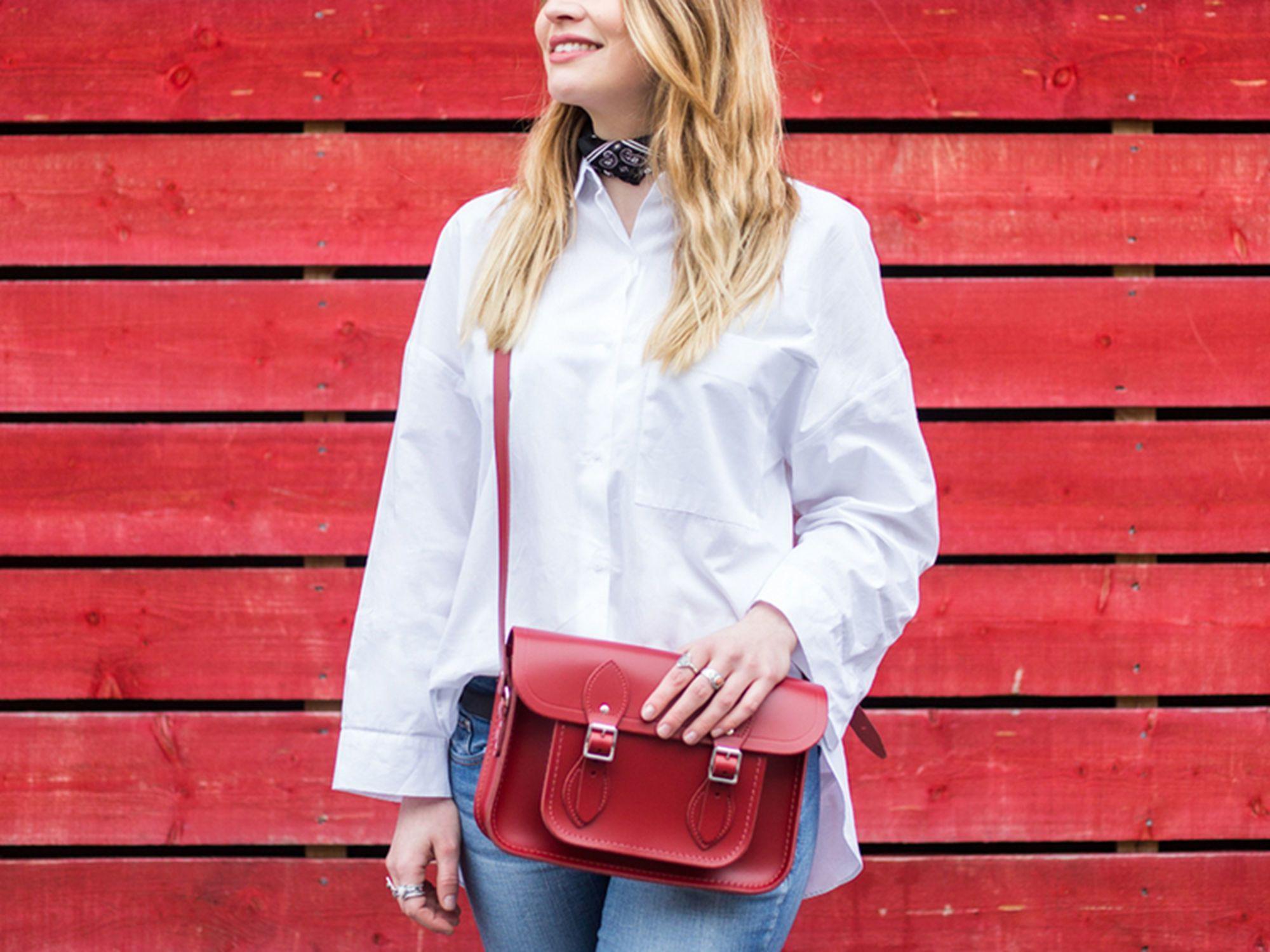 Red Cambridge Satchel Leather Cambridge Satchel Bag