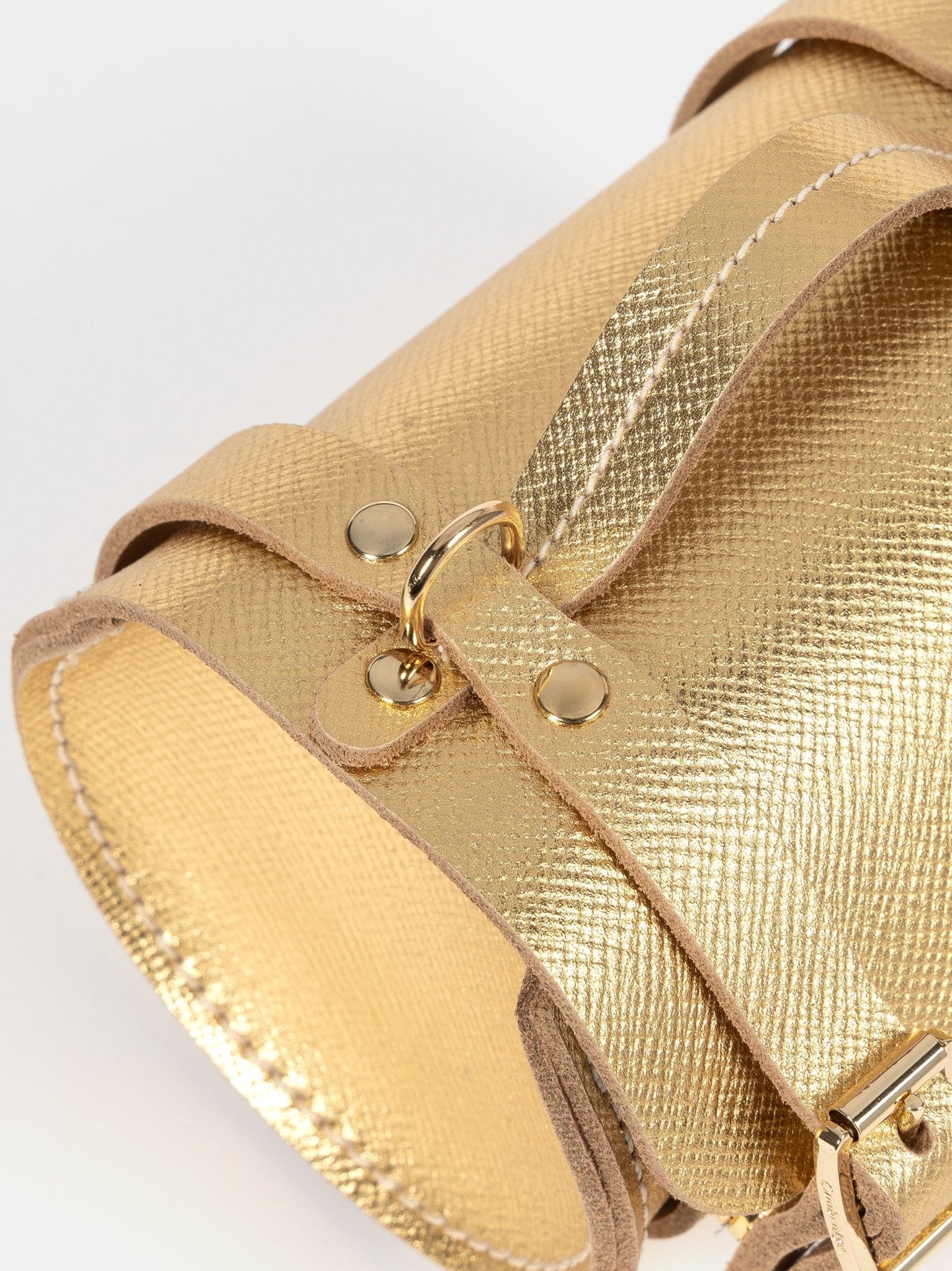 The Micro Bowls Bag - Foil Gold Saffiano - The Cambridge Satchel Company EU Store
