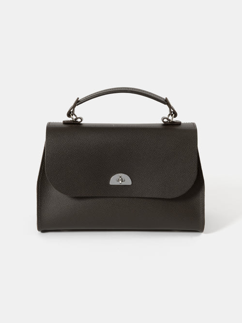 The Daisy -  Dark Brown Saffiano