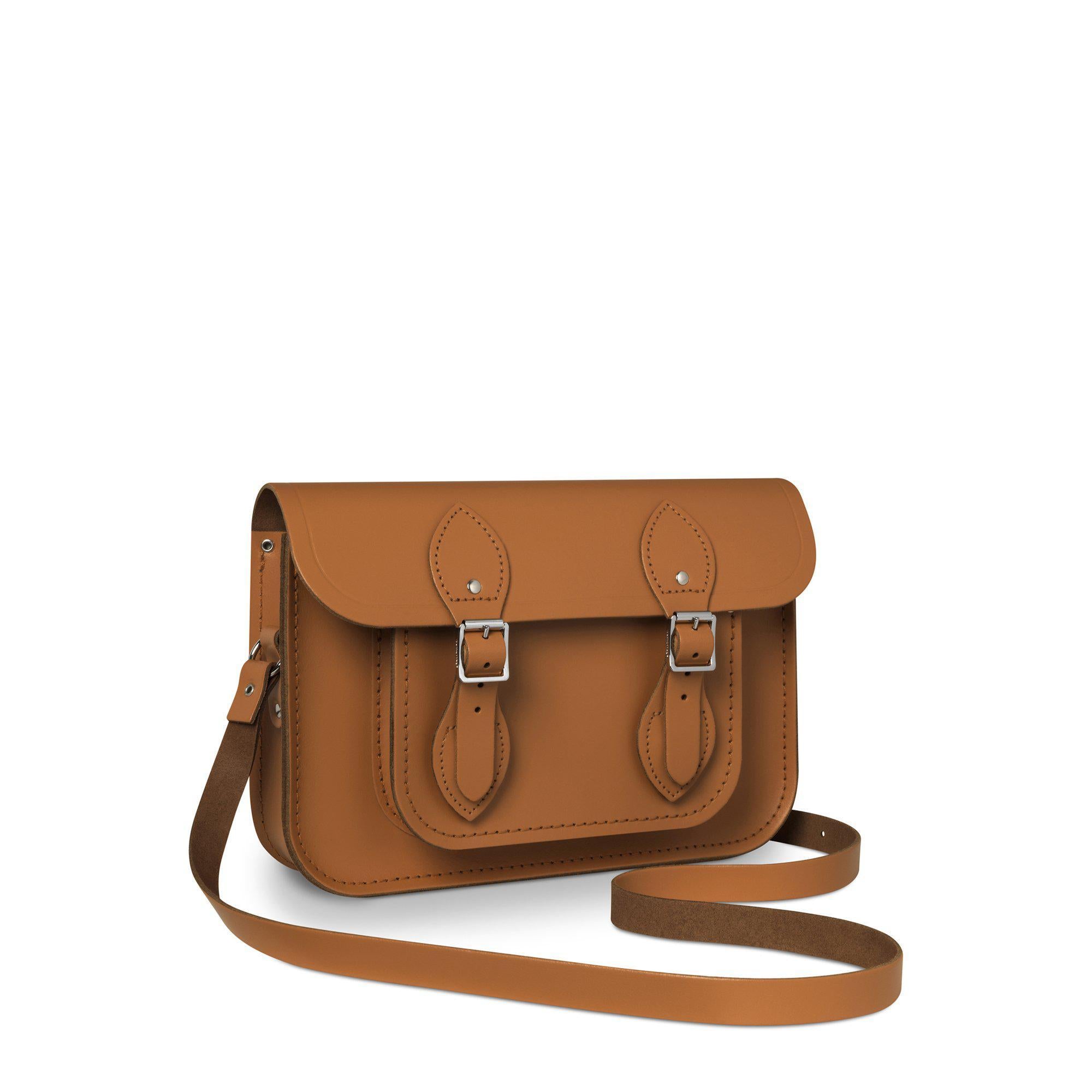 11 Inch Magnetic Satchel in Leather - Canyon