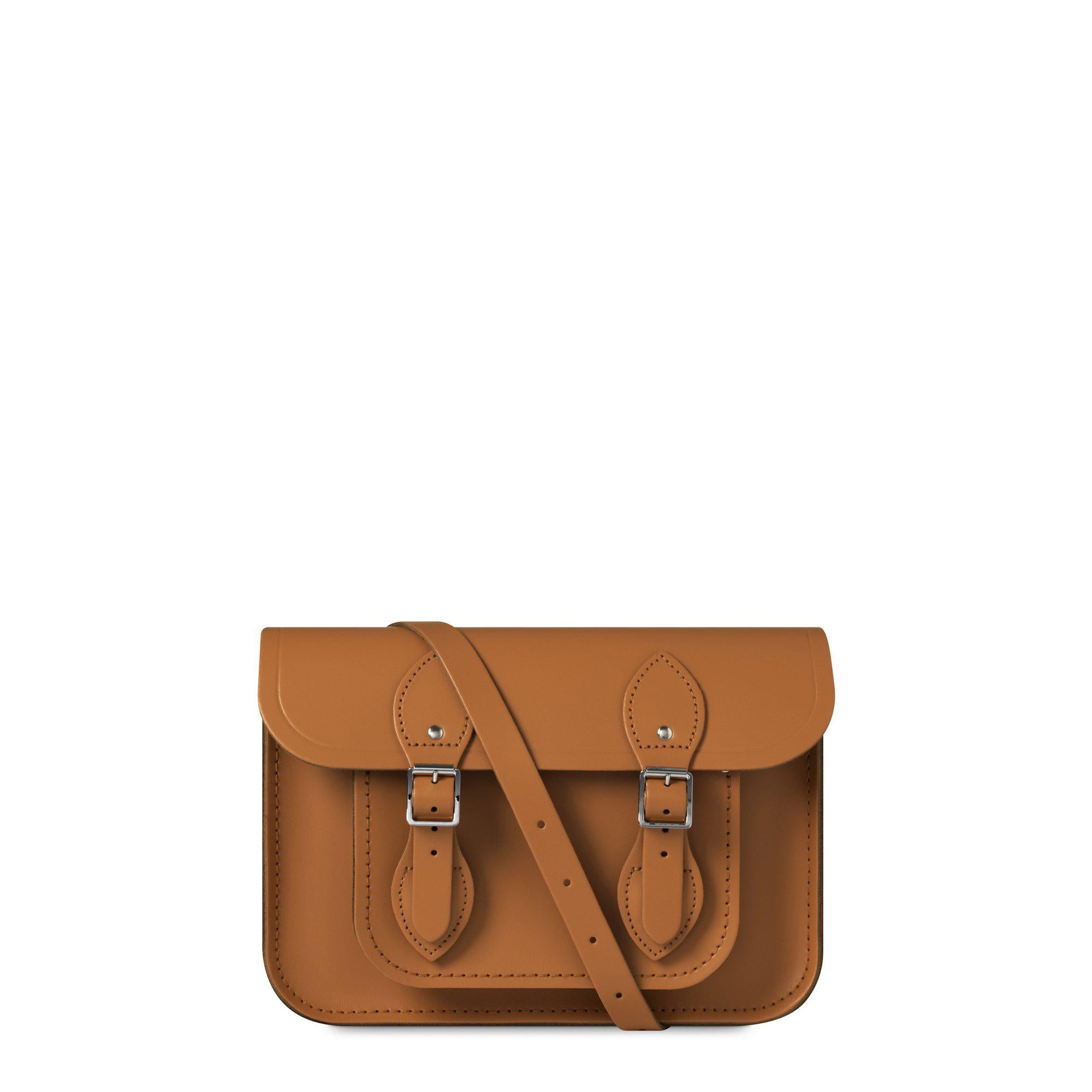 11 Inch Magnetic Satchel in Leather - Canyon